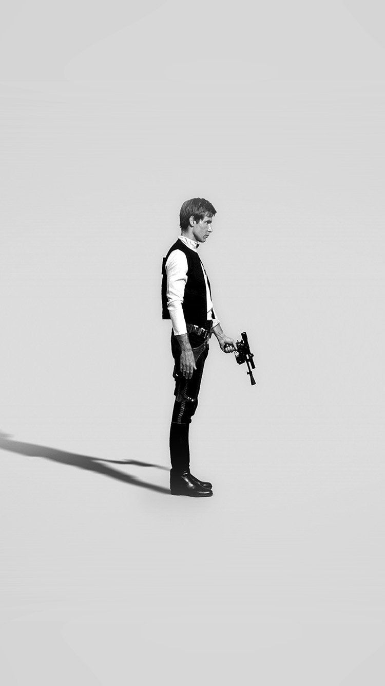 750x1334  HAN SOLO STARWARS HERO ART MINIMAL BW WALLPAPER HD IPHONE | Звездные войны обои Звездные войны обои iphone Звездные войны фон