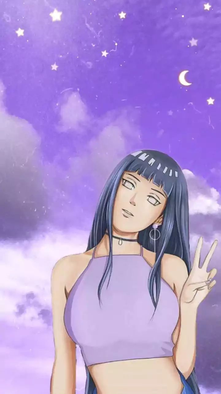 720x1280  Hinata Wallpaper Discover more Anime, Fictional Character, Hinata Hyuga,  Manga, Masashi Kishimoto wallpapers. https://www.wptunnel.com/hina… | Noir  et blanc, Kawaii