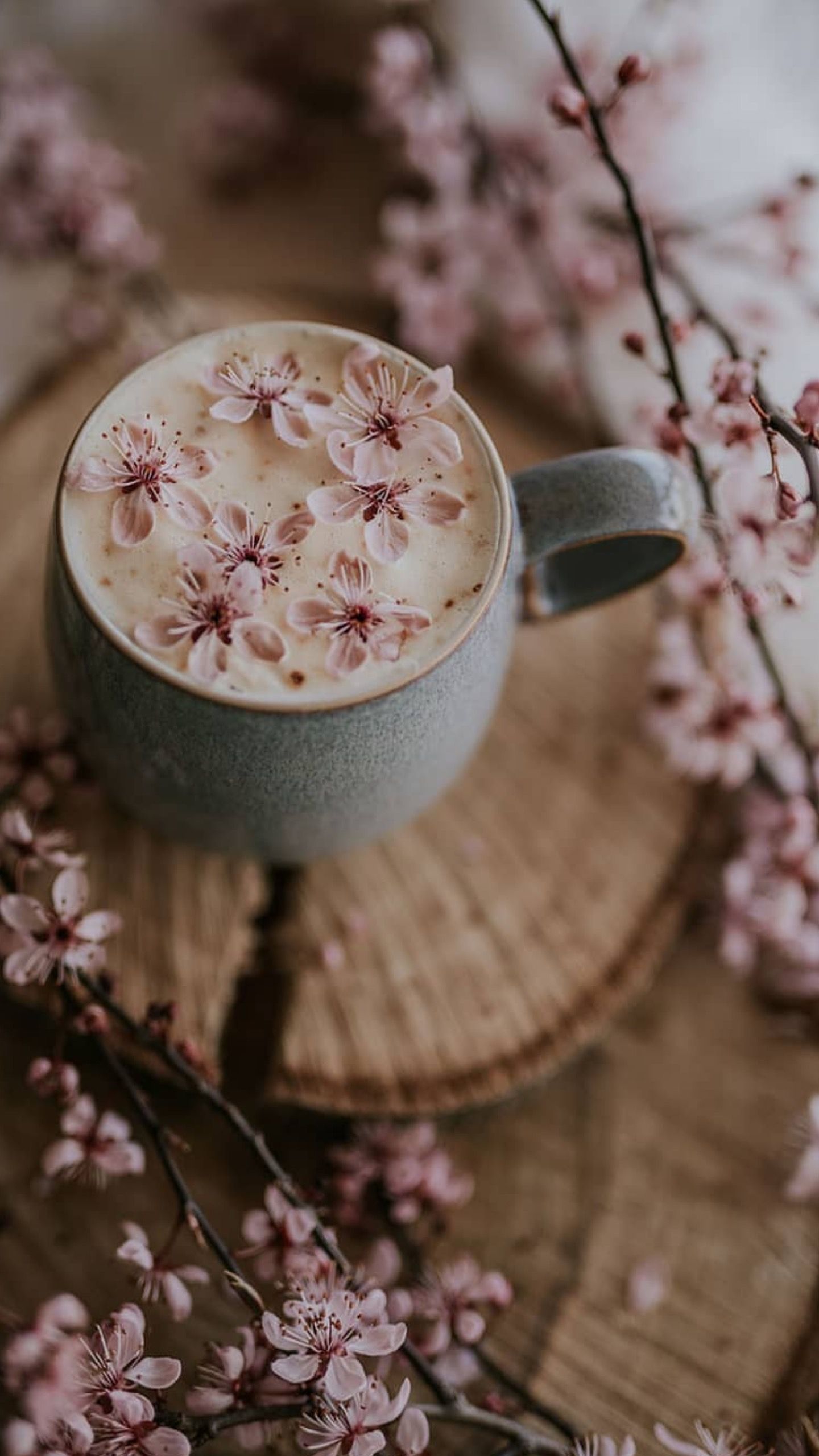 1440x2560  Обои на телефон | Spring wallpaper, Coffee wallpaper, Aesthetic coffee
