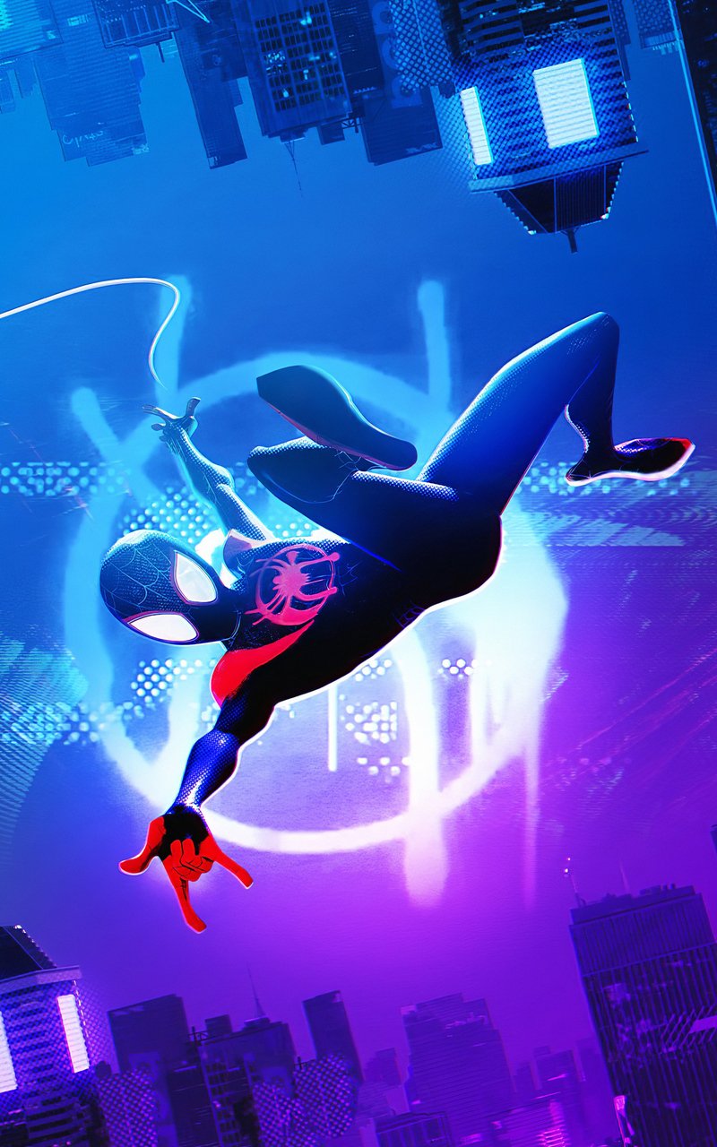 800x1280  Обои человек паук через вселенные - 52 фото