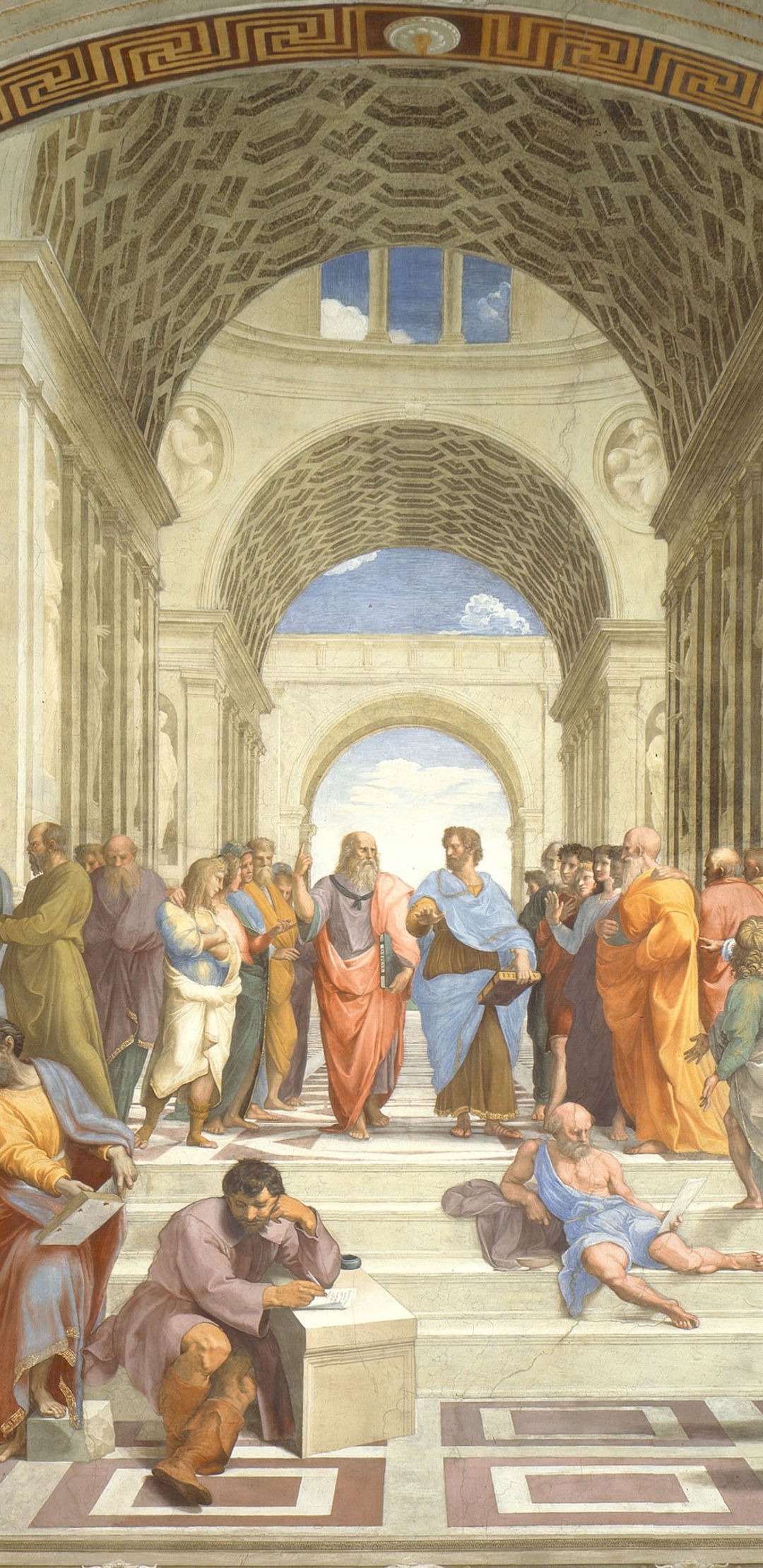 1080x2220  Скачать обои \"Афинская Школа\" на телефон в высоком качестве, вертикальные  картинки \"Афинская Школа\" бесплатно