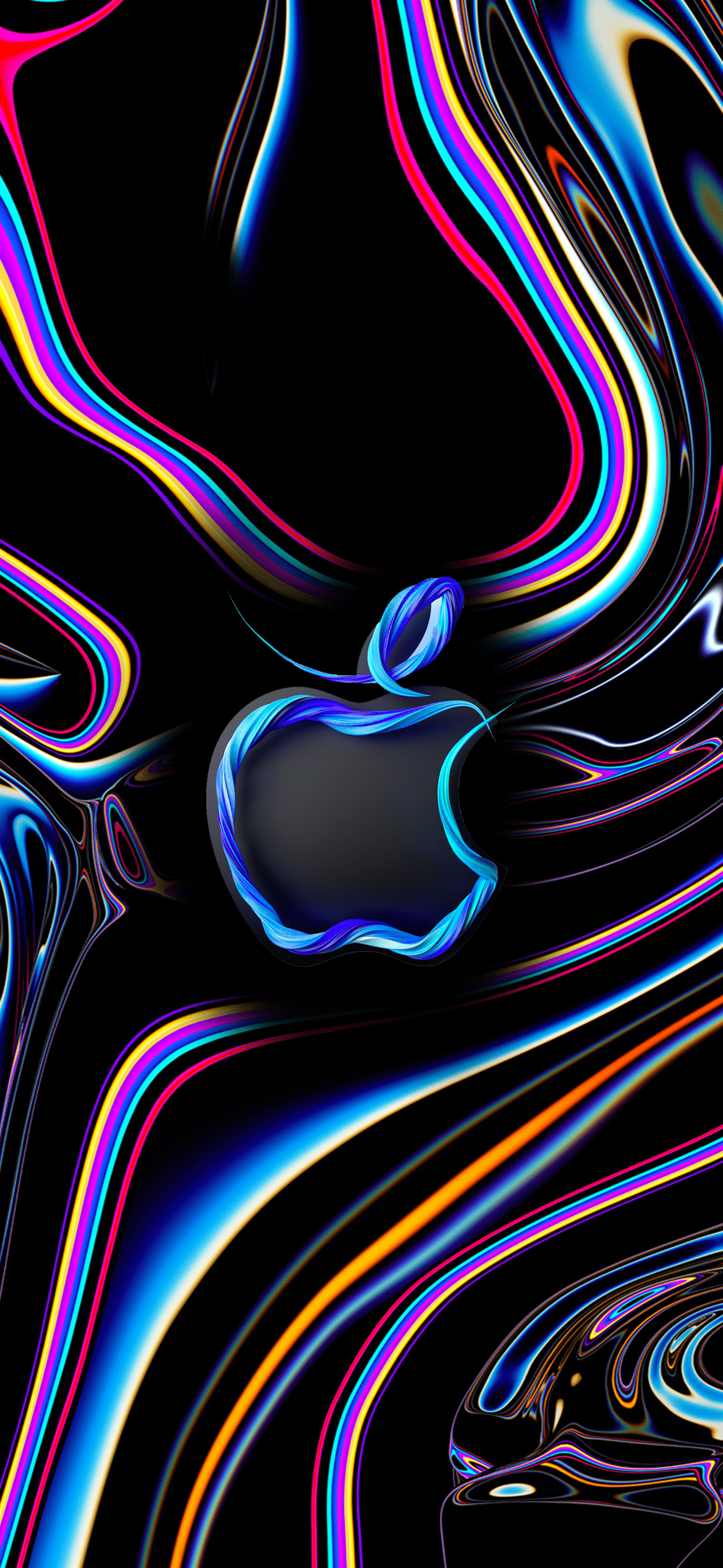 1436x3113  Wallpaper Apples, Apple, Colorfulness, Light, Black, Background - Download  Free Image