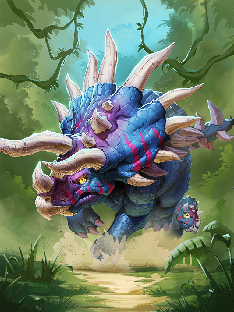 768x1024  Обои для рабочего стола Hearthstone: Heroes of Warcraft динозавр