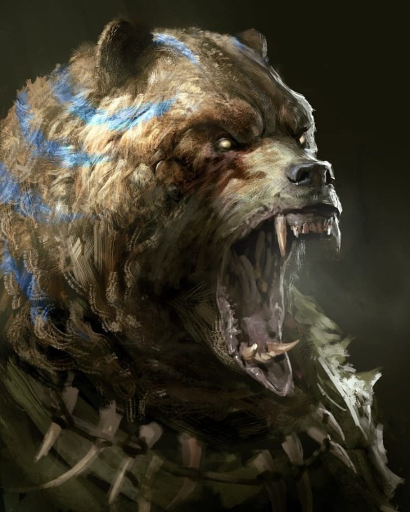 800x1000  Медведь оборотень арт - 32 фото