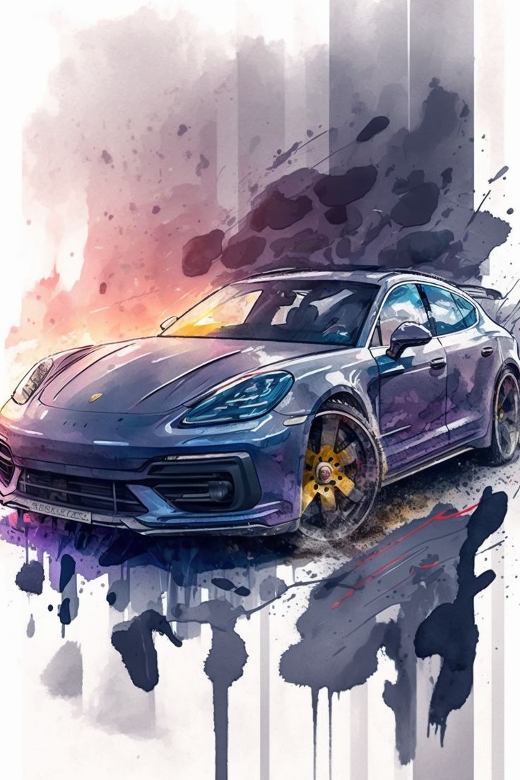 736x1104  Porsche Panamera 2023 edition in a watercolor style V2 в 2023 г |  Автомобиль иллюстрации, Автомобили, Автомобиль