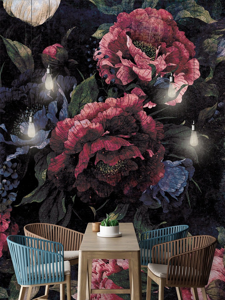 768x1024  Флизелиновые ретро фото обои 254x184 см Цветы Винтаж (13534V4)+клей купить  по цене 1200,00 грн