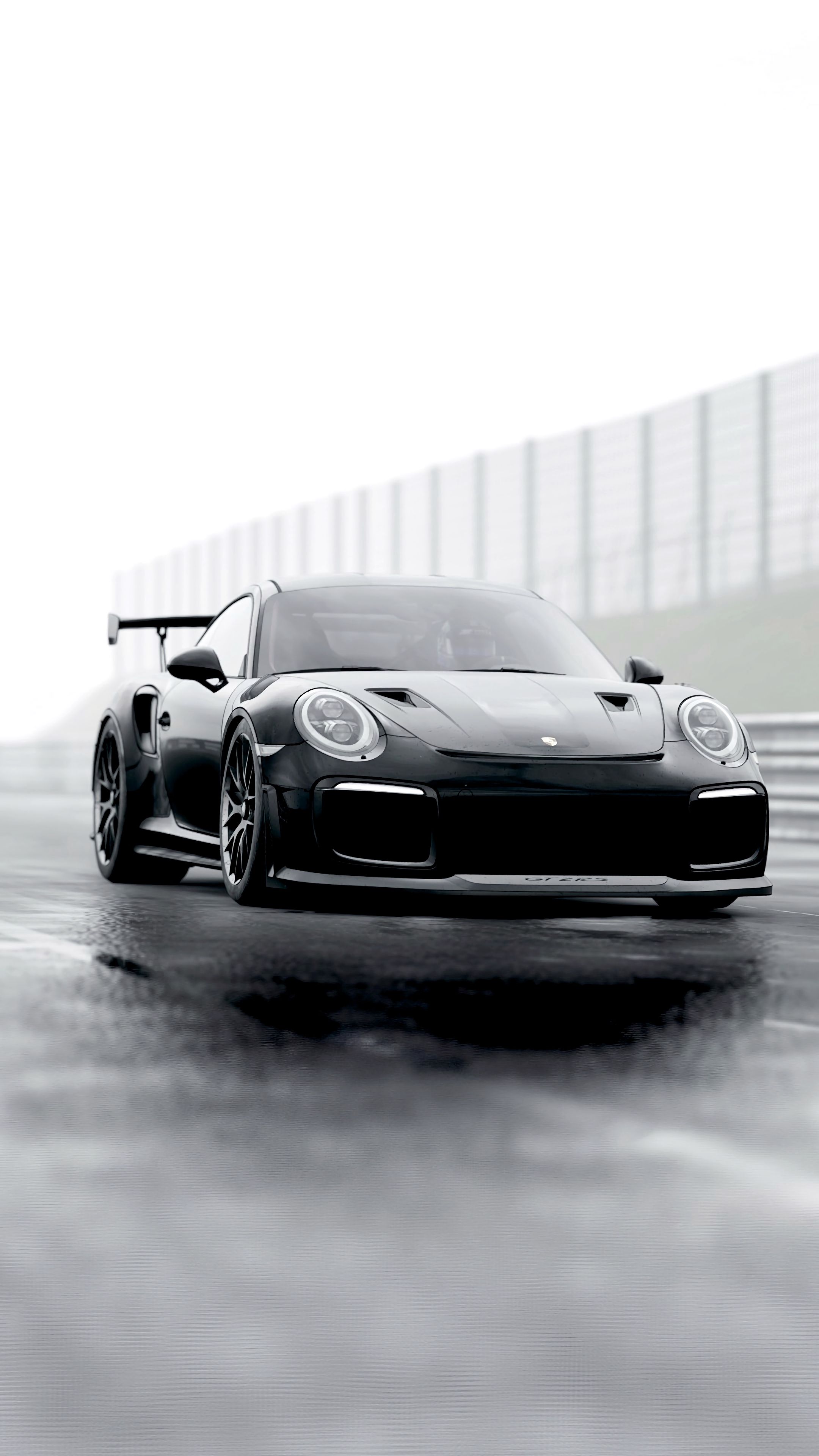 2160x3840  Скачать 2160x3840 porsche, спорткар, суперкар, черный, гонки обои, картинки