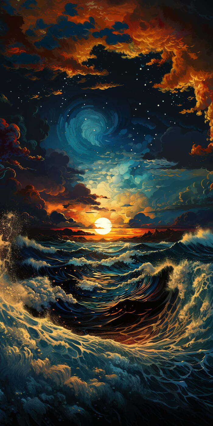 700x1400  Морской арт под размер обоев на смартфон | Пикабу