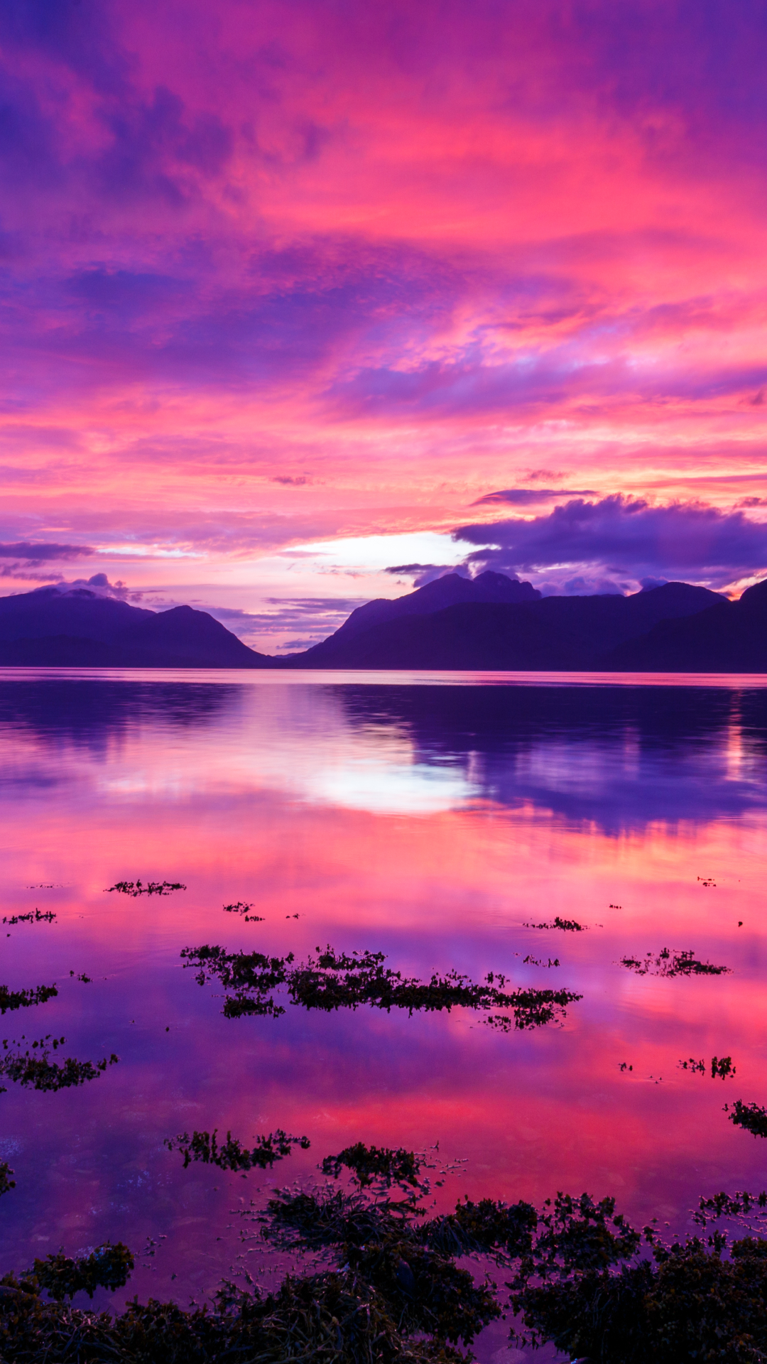 1080x1920  Обои на телефон: Пейзаж, Природа, Небо, Гора, Отражение, Розовый, Ландшафт,  Земля/природа, Закат Солнца, Пинк, 1329629 скачать картинку бесплатно.