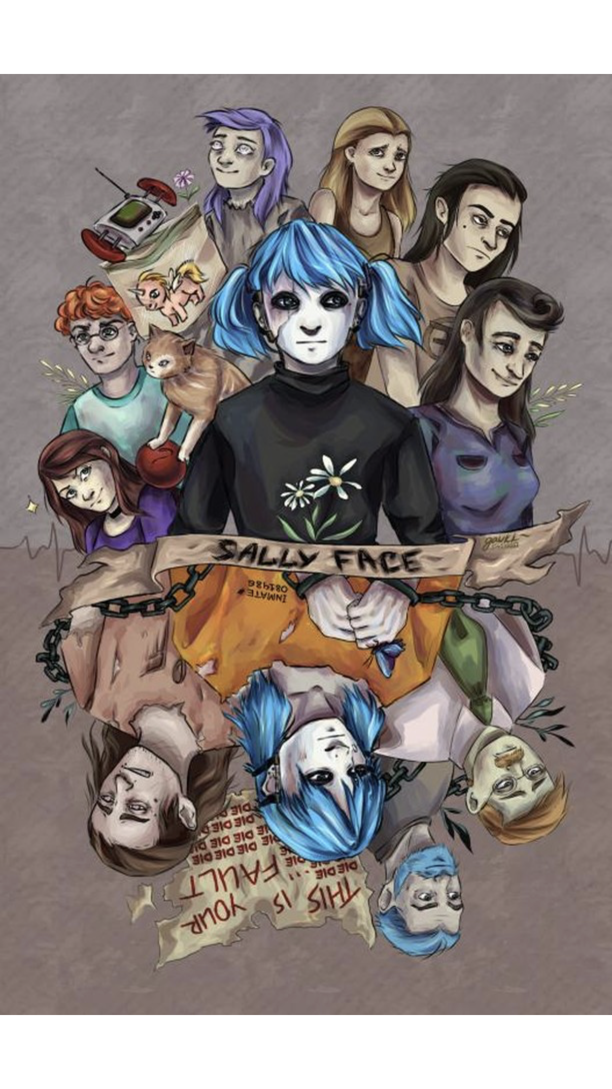 1242x2208  Pin de SPOOKY em Sally Face | Games de terror, Personagens de anime, Beijo  de anime