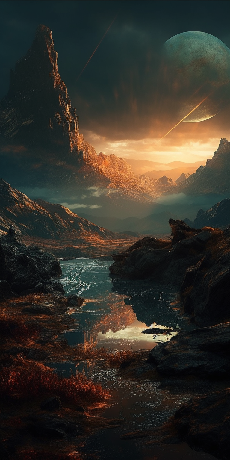 768x1536  Заставки на ваш телефон в стиле \"фантастика\" от нейросети | Пикабу