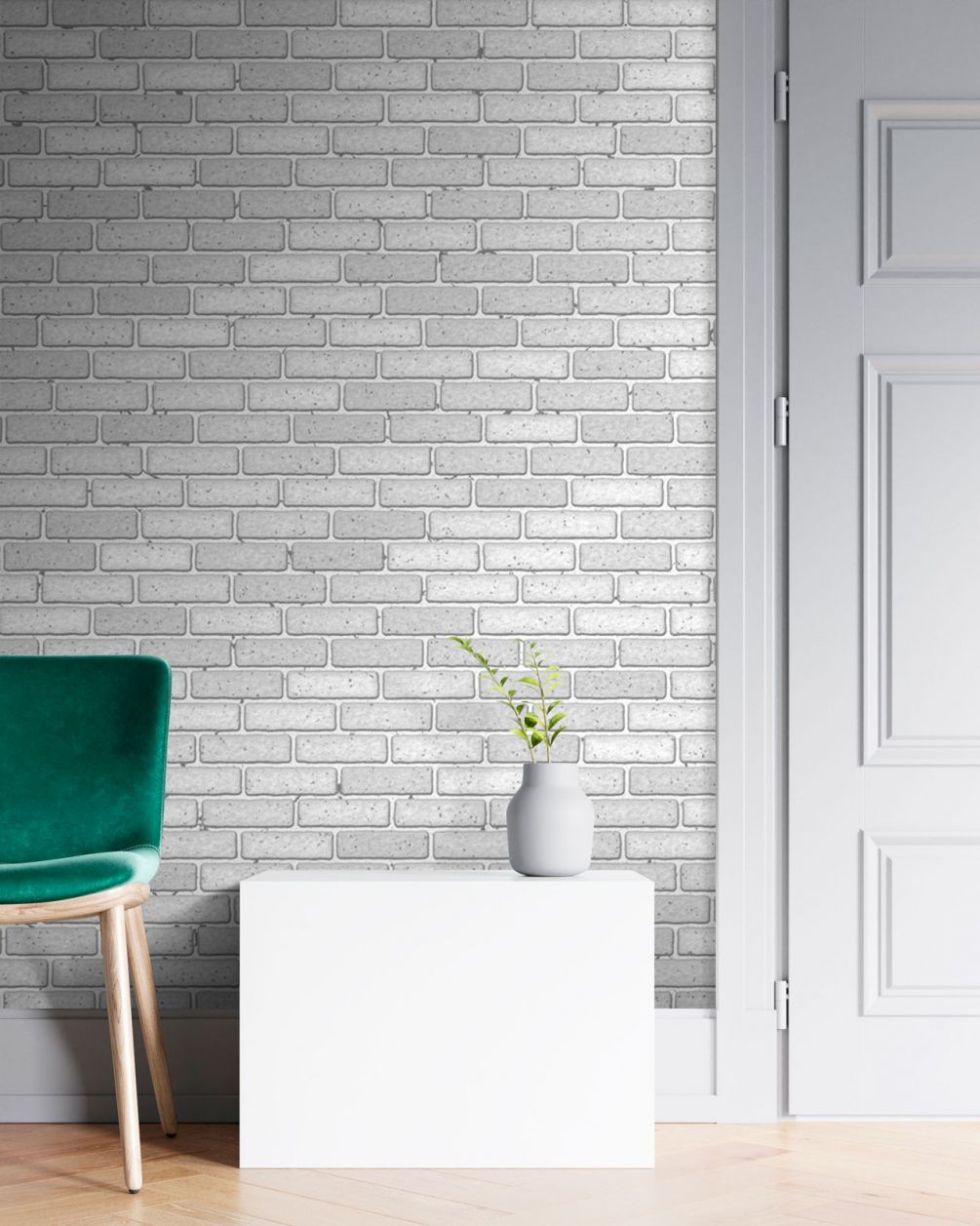 1005x1257  Фотообои Кирпичная стена серо-белого цвета №abu74217 от интернет-магазина  ABC-Decor