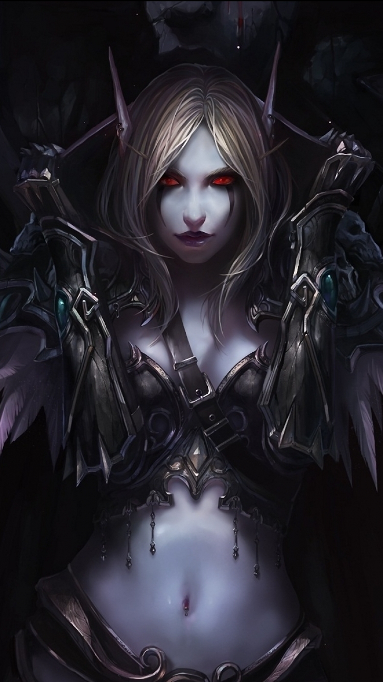 750x1334  Обои на телефон: Фантастика, Фантазия, Эльф, Броня, Видеоигры, Мир  Warcraft, Военное Ремесло, Женщина Воин, Сильвана Ветрокрылая, 1090754  скачать картинку бесплатно.