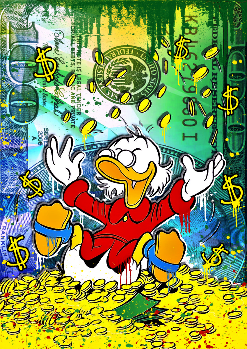 849x1200  Картина в интерьер маслом на холсте Скрудж Макдак Интерьерная картина в  интернет-магазине Ярмарка Мастеров по цене 33065 ₽ – MVYE8BY | Картины,  Москва - доставка по России