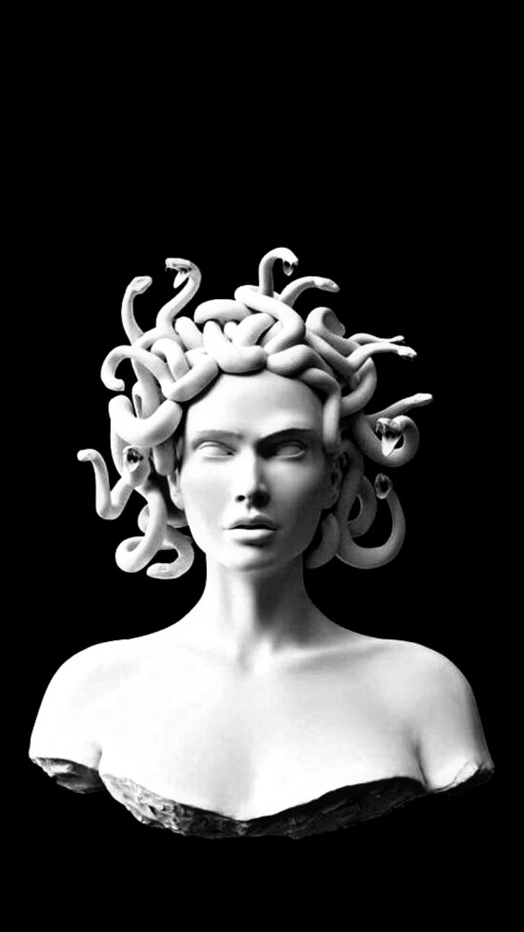 750x1334  Pin by CHIARA.🦋 on A E S T H E T I C | Medusa art, Collage art projects,  Surreal tattoo