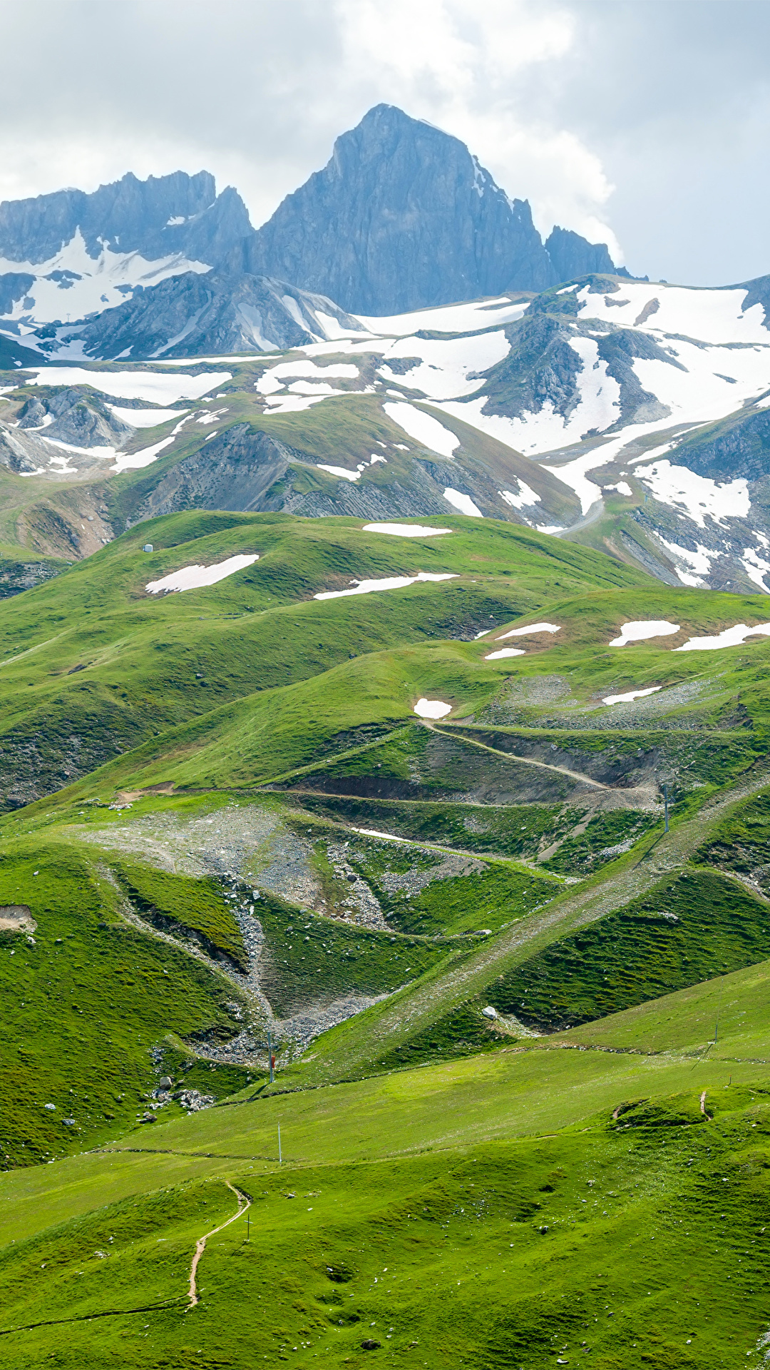 1080x1920  Фотографии альп Австрия гора Природа холм снеге мхом 1080x1920
