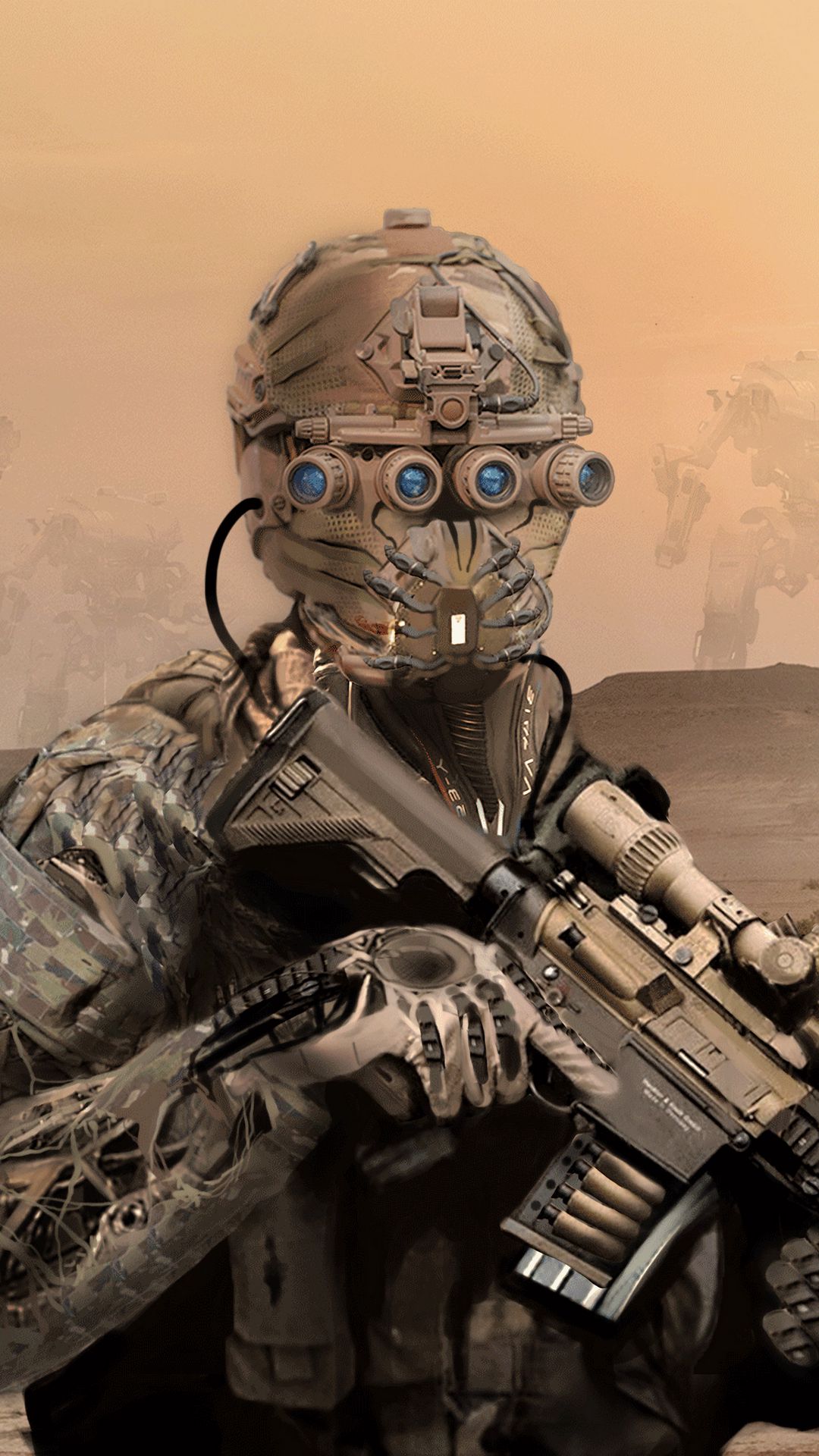 1080x1920  Скачать 1080x1920 военный, солдат, маска, винтовка, пустыня обои, картинки  samsung galaxy s4, s5, note, sony xperia z, z1, z2, z3, htc one, lenovo vibe
