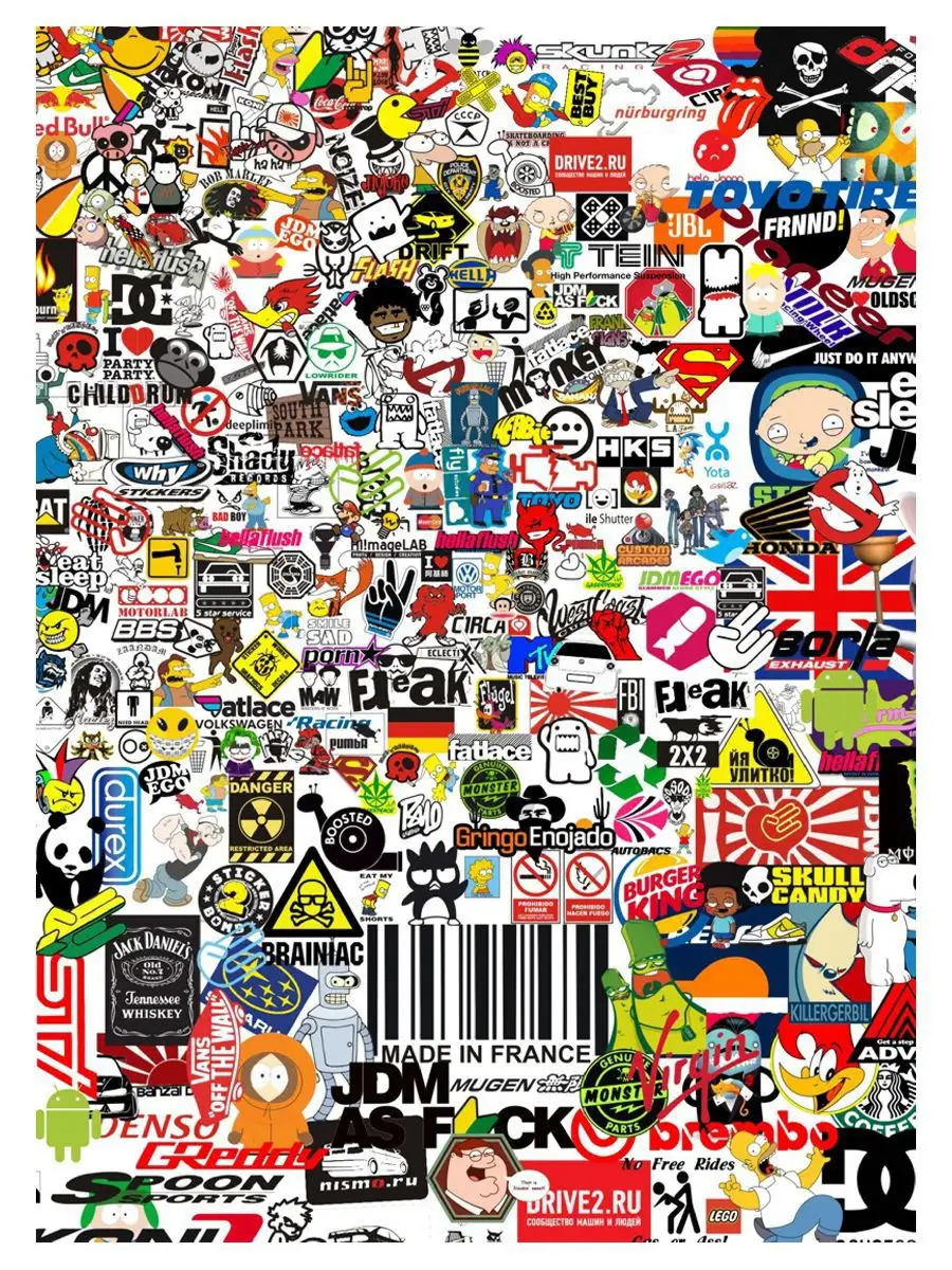 900x1200  Оранжевый Слоник Наклейка для творчества \"Стикербомбинг сплошной \"Вид 5\"