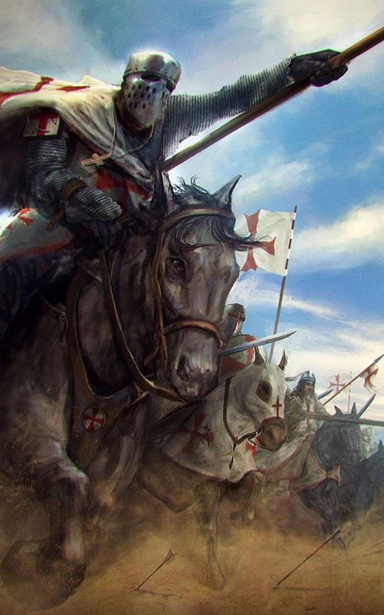 750x1200  Крестоносцы арт - 75 фото