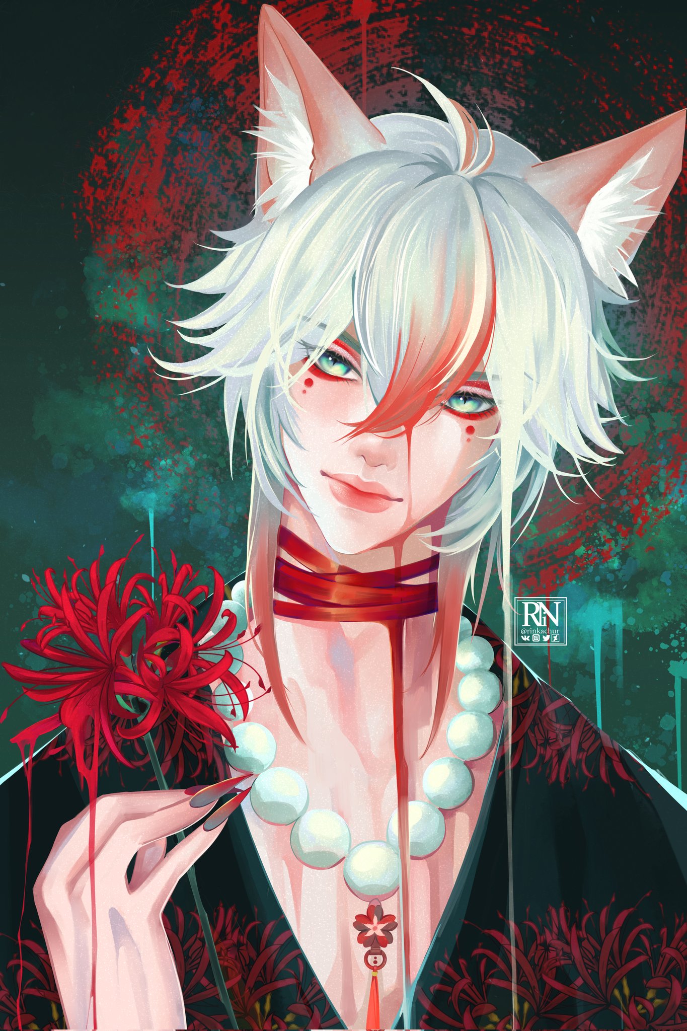 1365x2048  Rinkachur on X: \"#OC Этому арту пришлось нелегко, я начала его ещё в  апреле, и нашла в себе силы закончить только сейчас. Подруга успела  выпросить его к себе на обои в телефон)