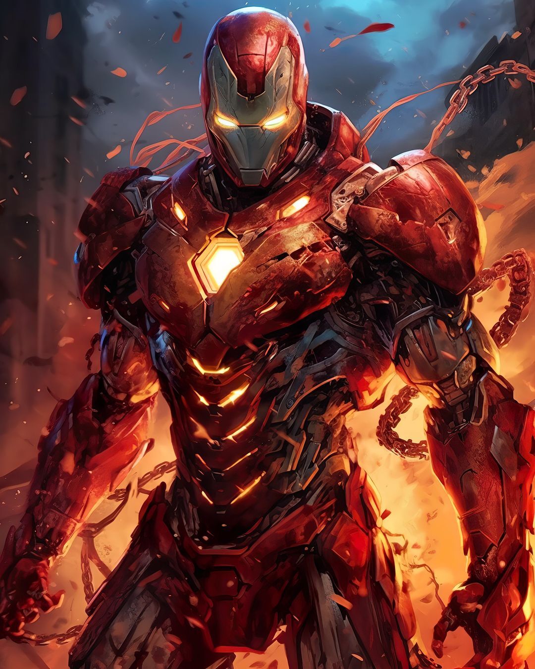 1080x1350  Демонический Железный человек\" от Midjourney | Пикабу
