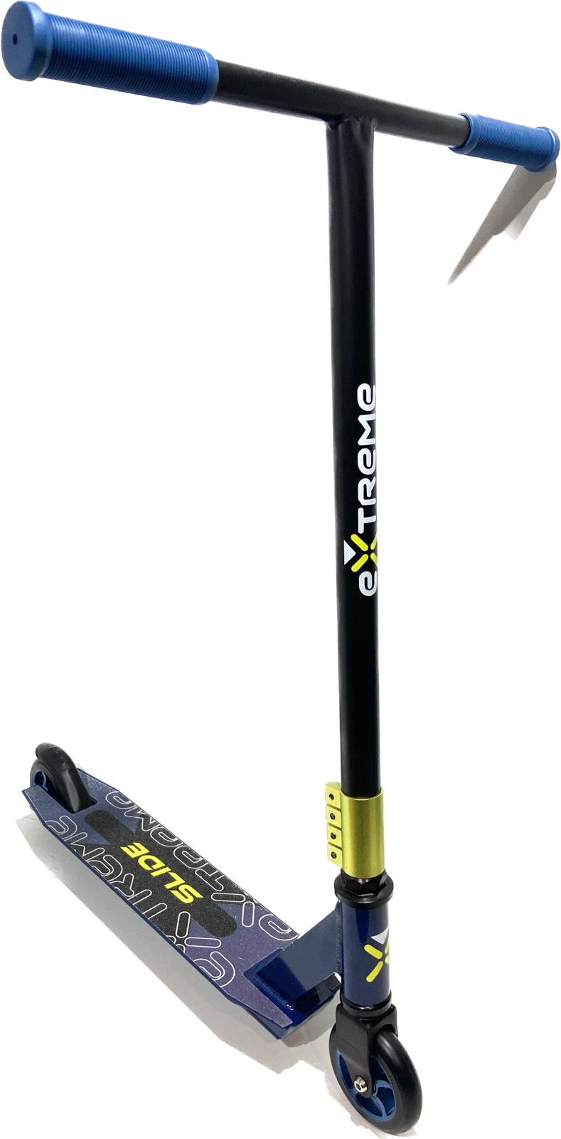 789x1600  ᐉ Самокат трюковой Extreme Slide колеса PU диаметр 100 мм руль 75 см  Черно-синий (TR2207)