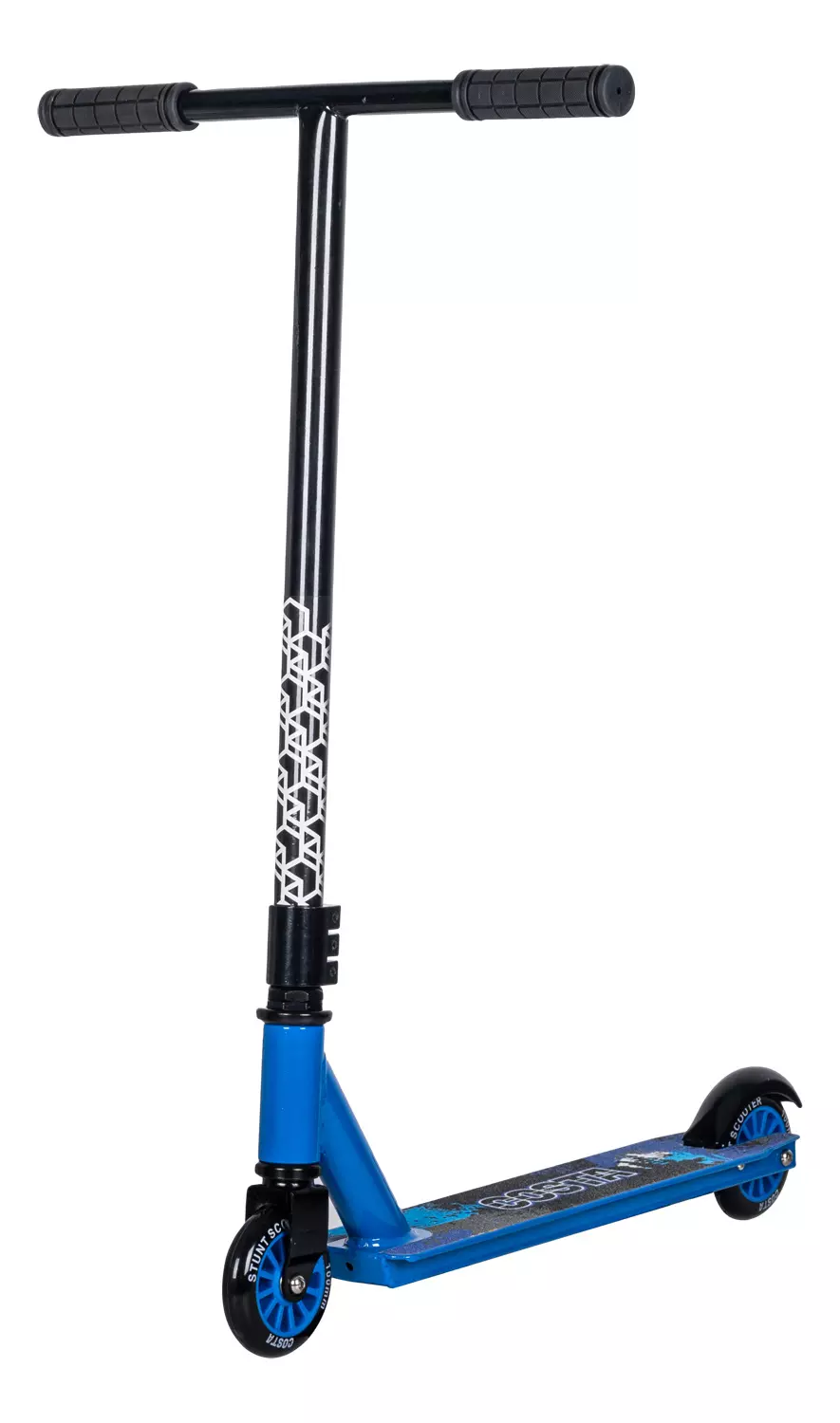 885x1500  Самокат трюковой FHT-707 (6) (колёса 100 мм, пласт. обод, стальной T-руль)  (blue/синий) — купить по выгодной цене в интернет-магазине Колорлон