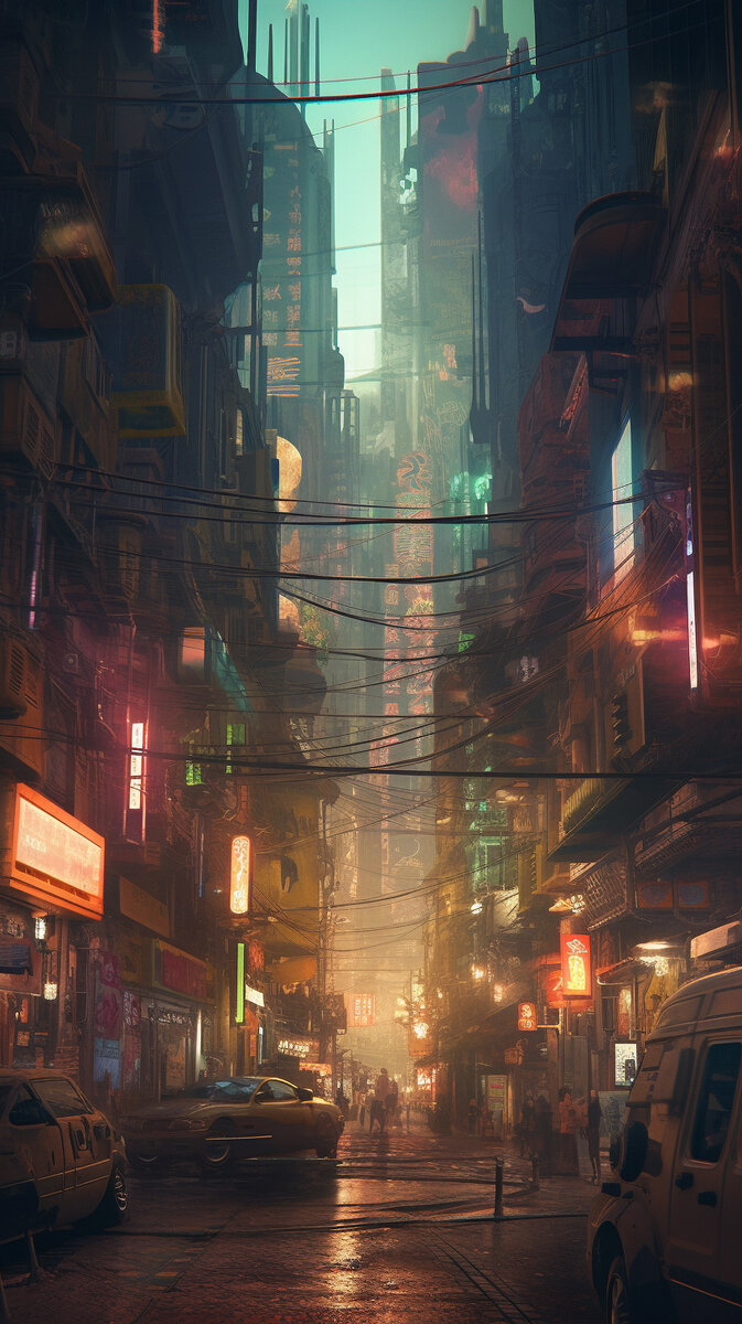 673x1200  Футуристический город будущего - Бесплатные обои на телефон | Творчество с  Искусственным Интеллектом | Дзен