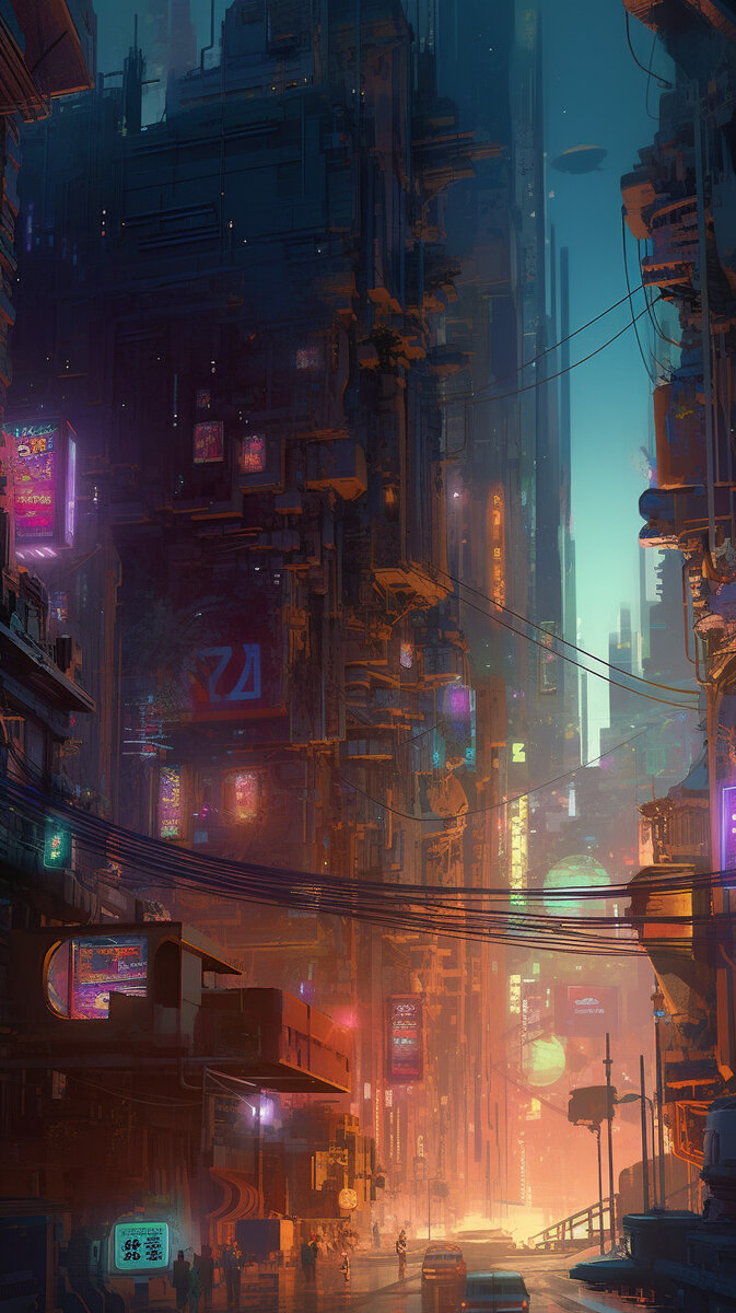 673x1200  Футуристический город будущего - Бесплатные обои на телефон | Творчество с  Искусственным Интеллектом | Дзен