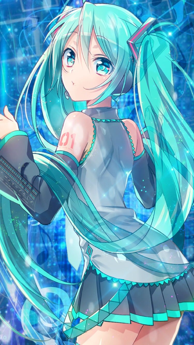 750x1333  Hatsune Miku wallpaper | Fondo de anime, Dibujos de anime, Chica anime