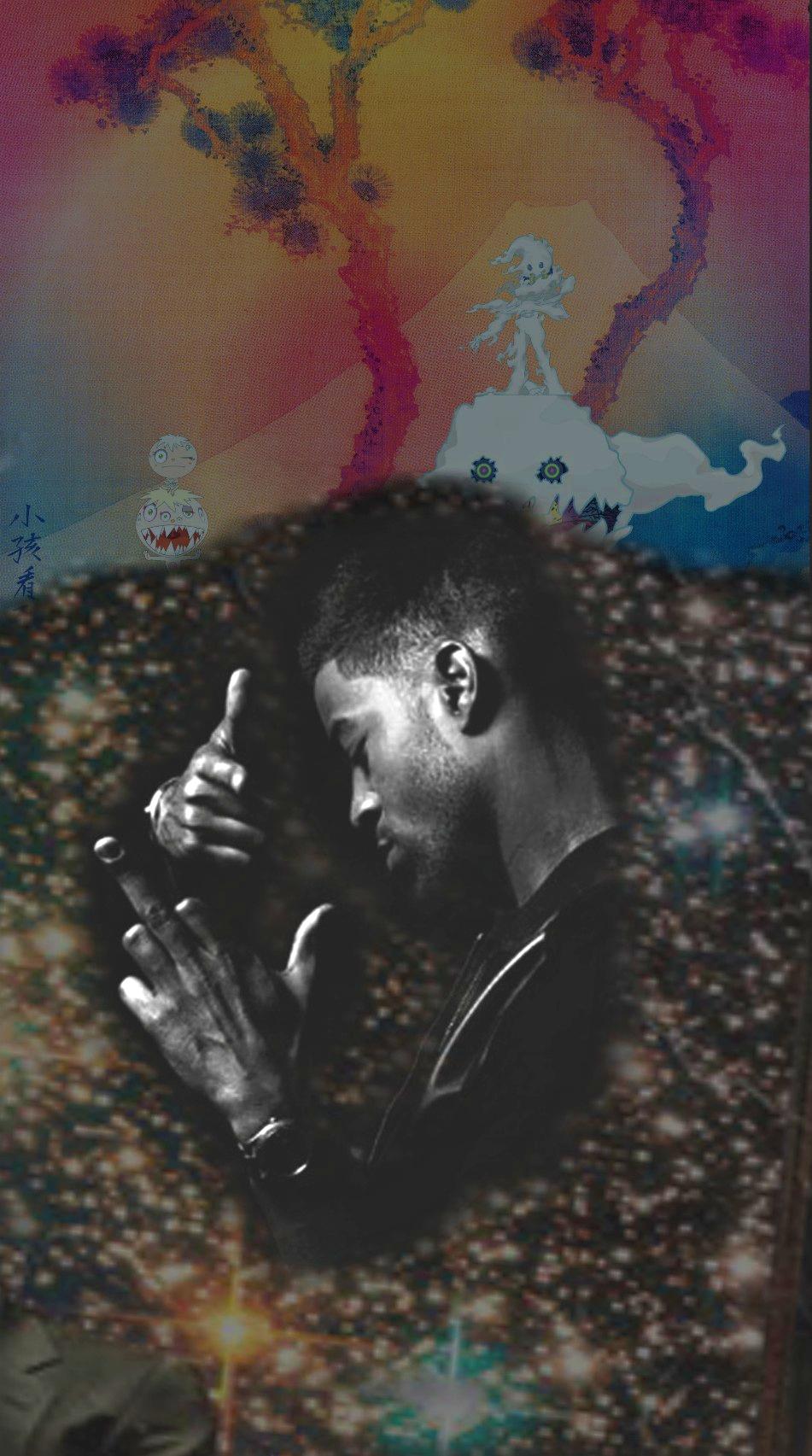 951x1705  Man on the Moon Обложка альбома 2400x1080 Обои: KidCudi