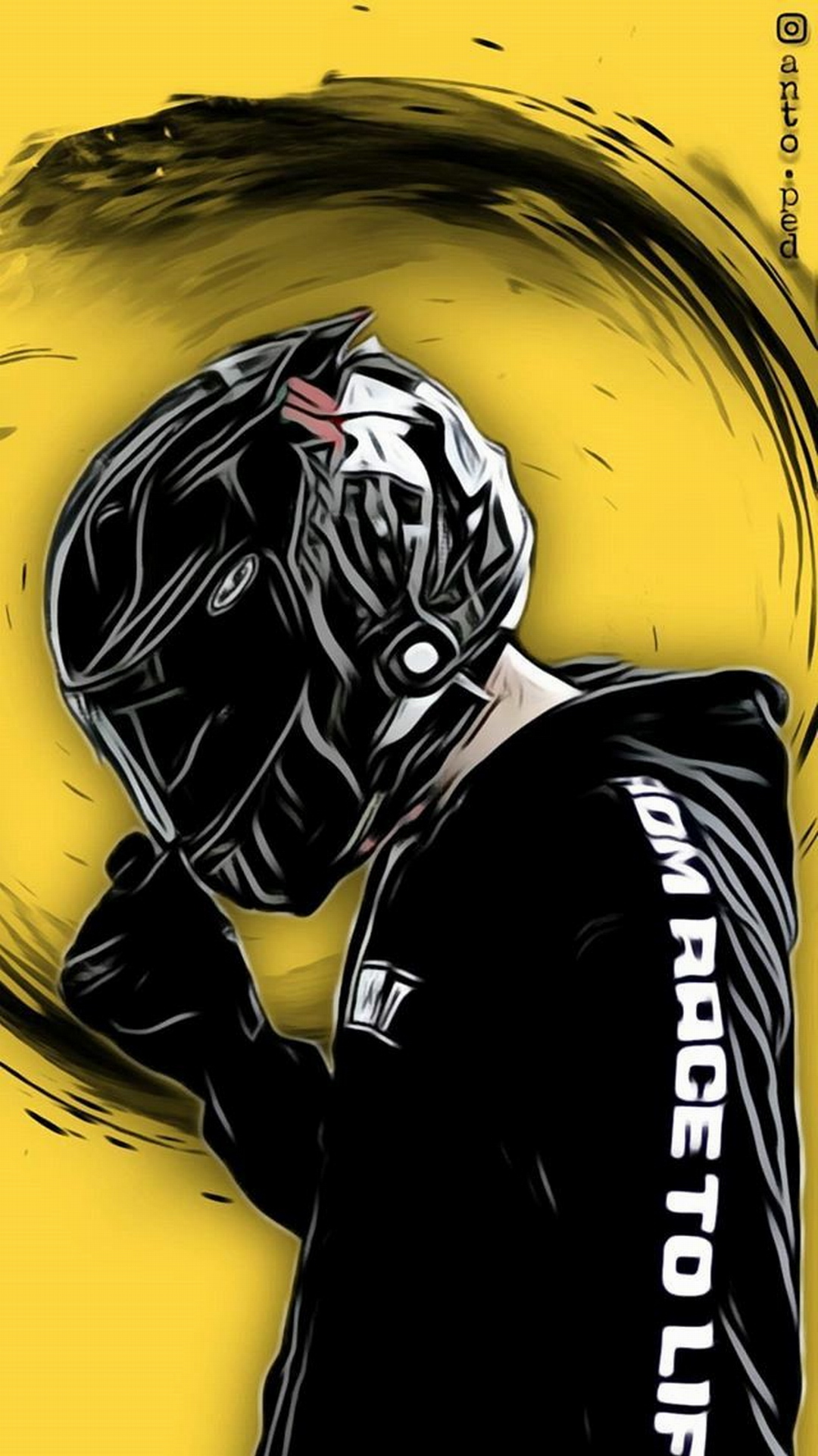 1080x1920  Черно желтые арты - 58 фото