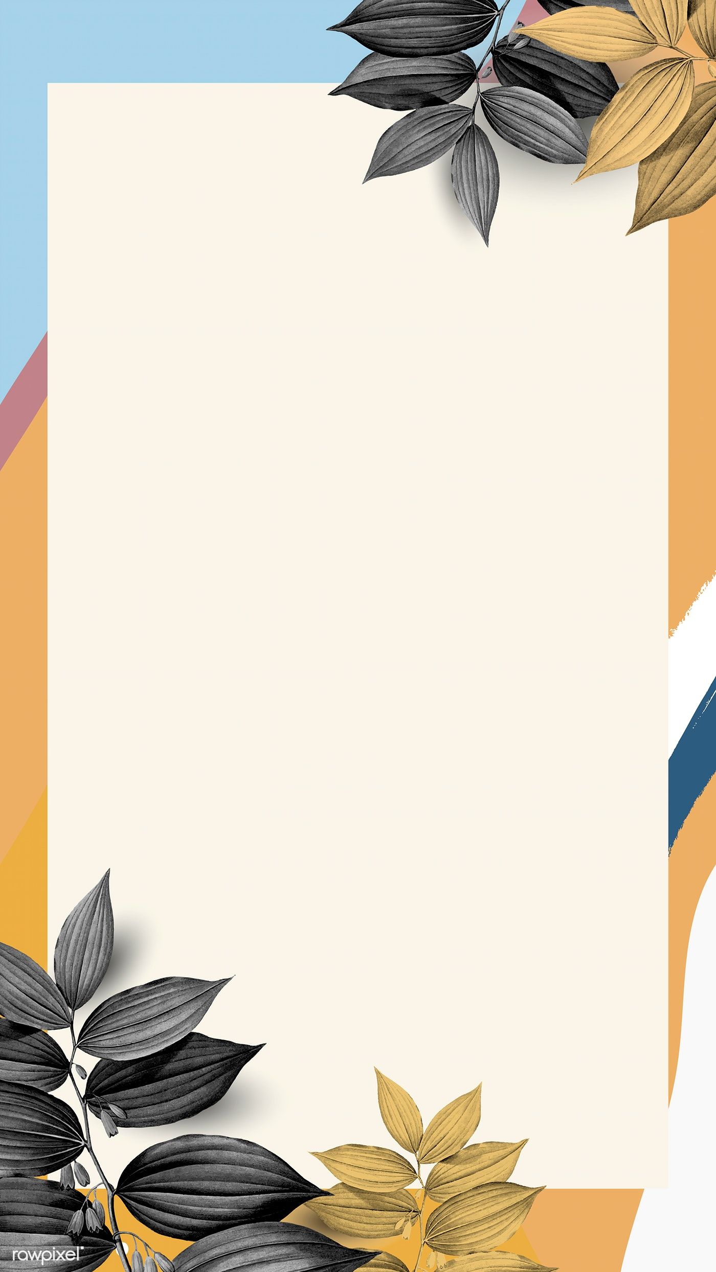 1400x2489  Rectangular Memphis frame design vector | premium image by rawpixel.com /  Adj | Frames design graphic, Poster background design, Flower background  wallpaper