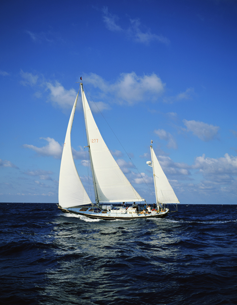 796x1024  Pictures Sea 3D Graphics Sunrises and sunsets Yacht 1080x1920