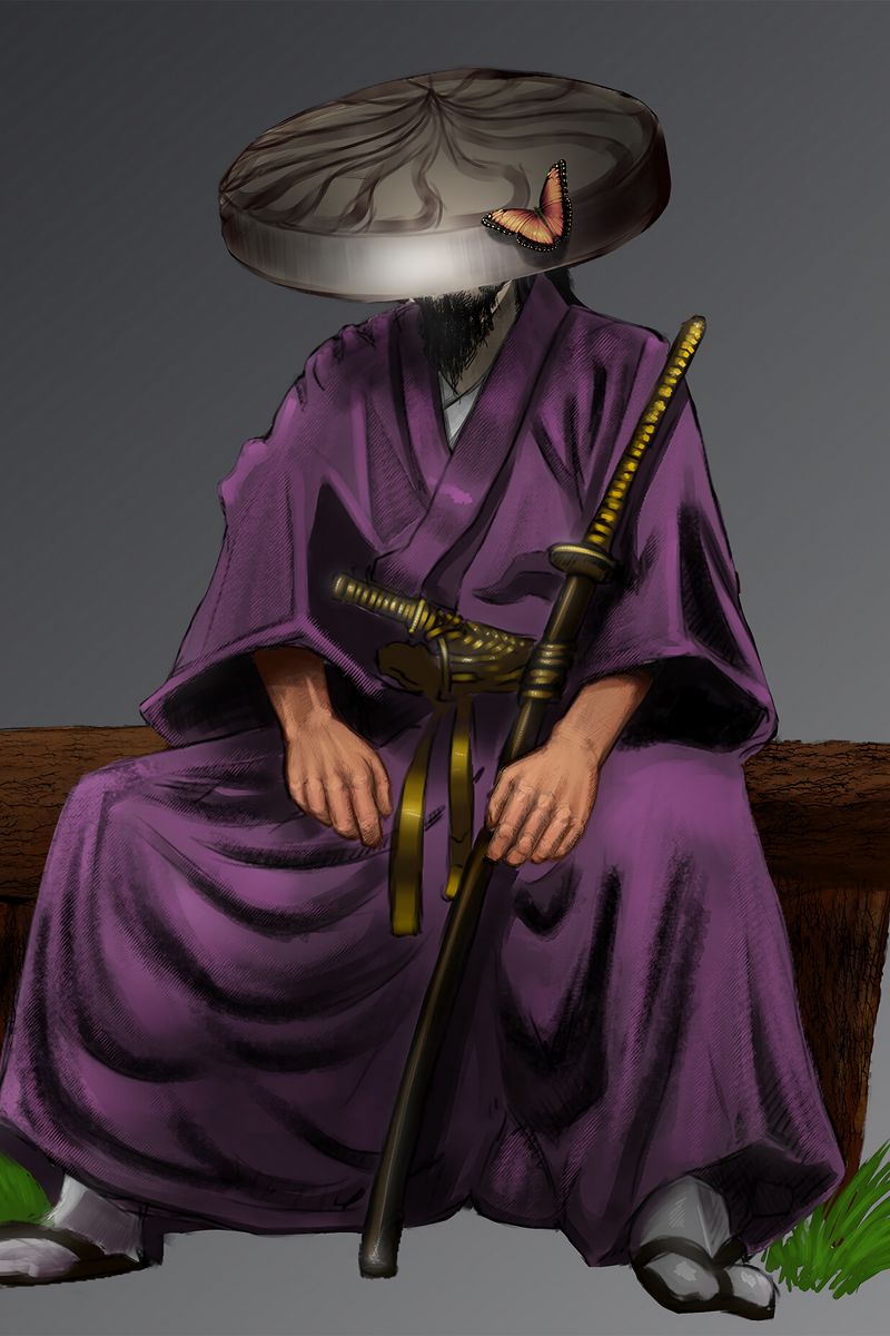 800x1200  Скачать 800x1200 самурай, воин, кимоно, катаны, арт обои, картинки iphone  4s/4 for parallax