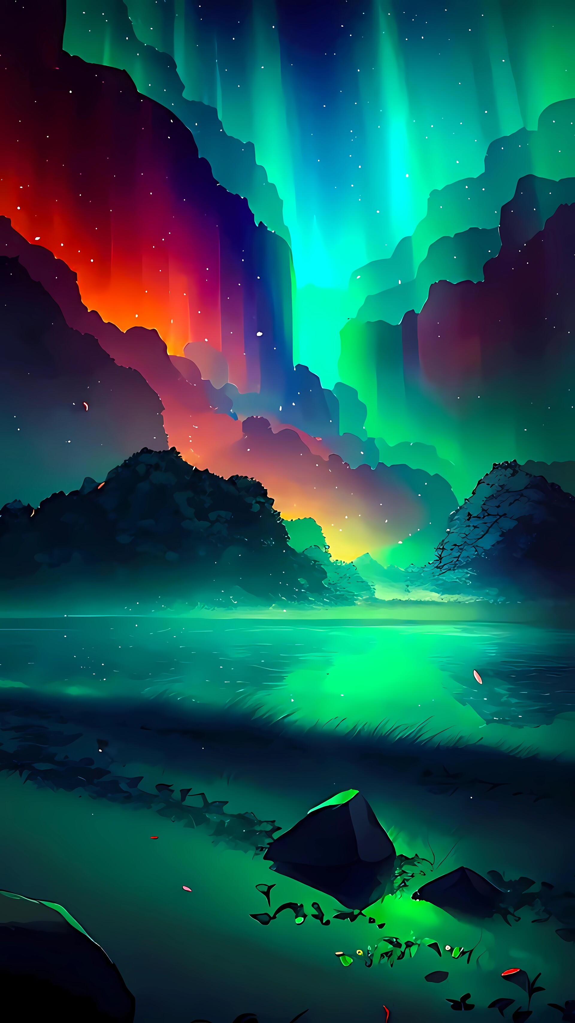 1920x3413  ArtStation — 2D-обои «Аврора» с разрешением 4K