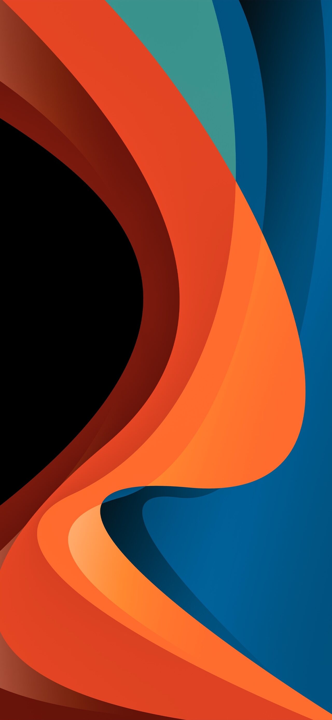 1280x2772  2D-волны — Центр обоев