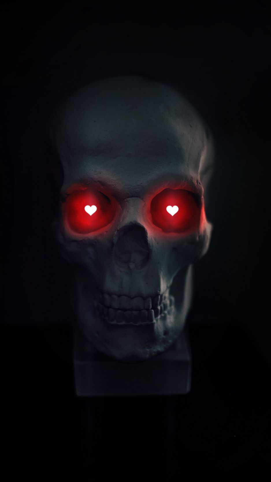 938x1668  Скачать 938x1668 череп, сердце, любовь, темный обои, картинки iphone  8/7/6s/6 for parallax