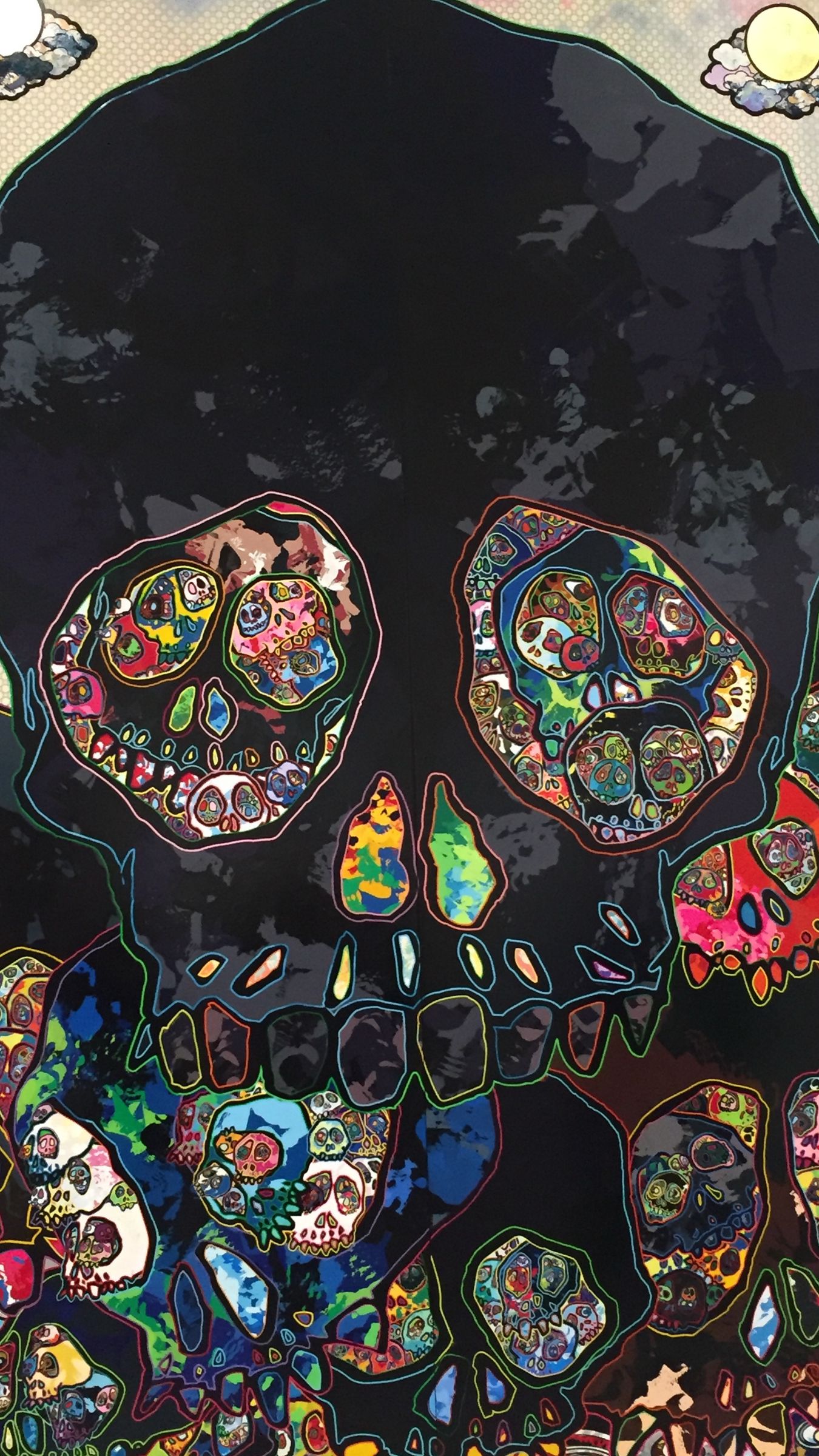 1350x2400  Скачать 1350x2400 череп, арт, черепа, разноцветный обои, картинки iphone  8+/7+/6s+/6+ for parallax
