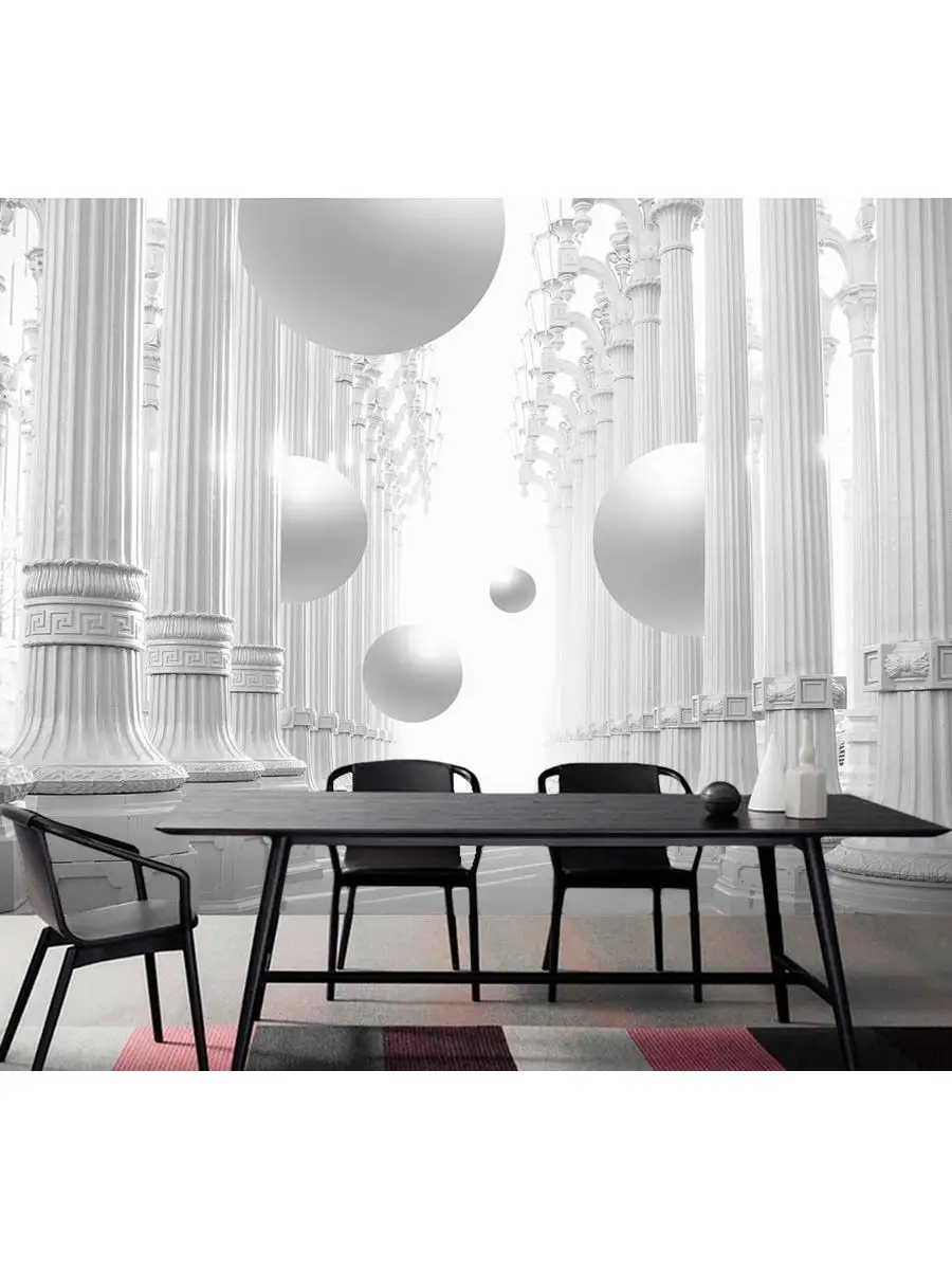 900x1200  3D фотообои для кухни флизелиновые обои в спальню 3Д Фотообои для кухни  коридор и шары 200х270 Обои в зал