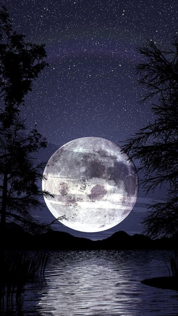 720x1280  Обои на телефон Луна - 70 фото