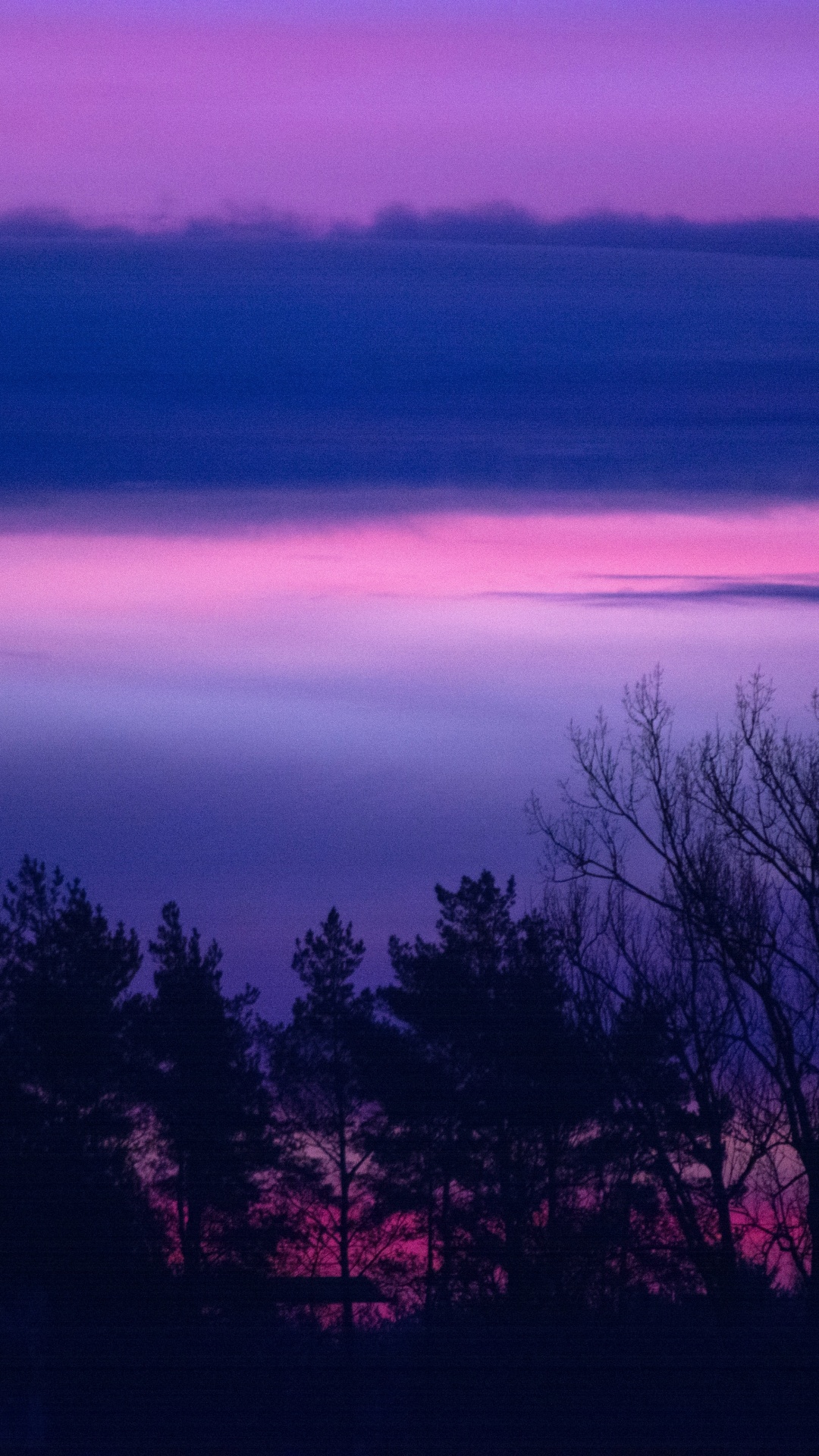 1080x1920  Обои закат, природа, пурпур, горизонт, Фиолетовый на телефон Android,  1080x1920 картинки и фото бесплатно