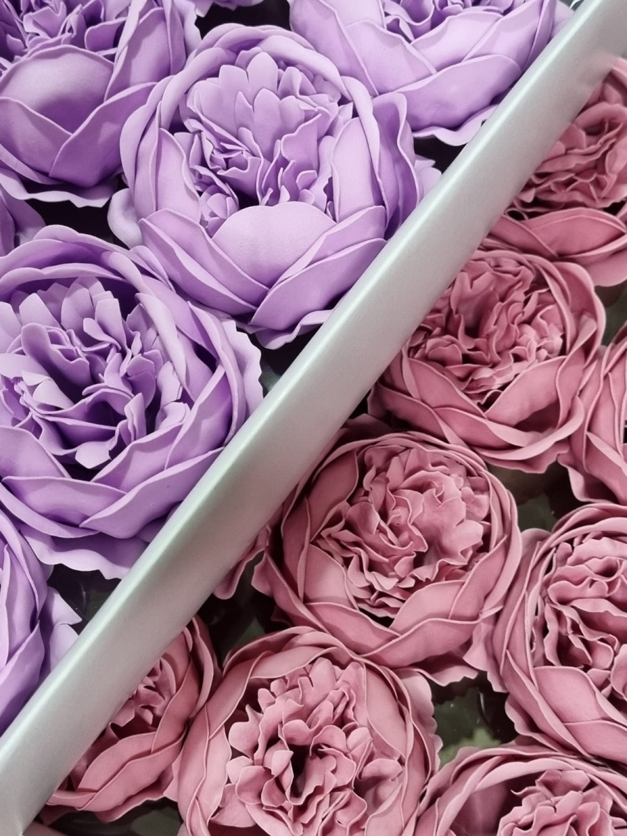 900x1200  Набор мыльных цветов микс 9/5. Цвет Светло сиреневый/ Пудра