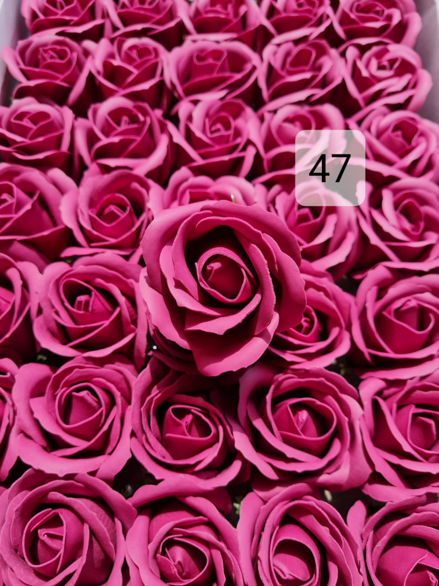 900x1200  Мыльные розы 3-х слойные. Номер 47 Бутон 5 см.