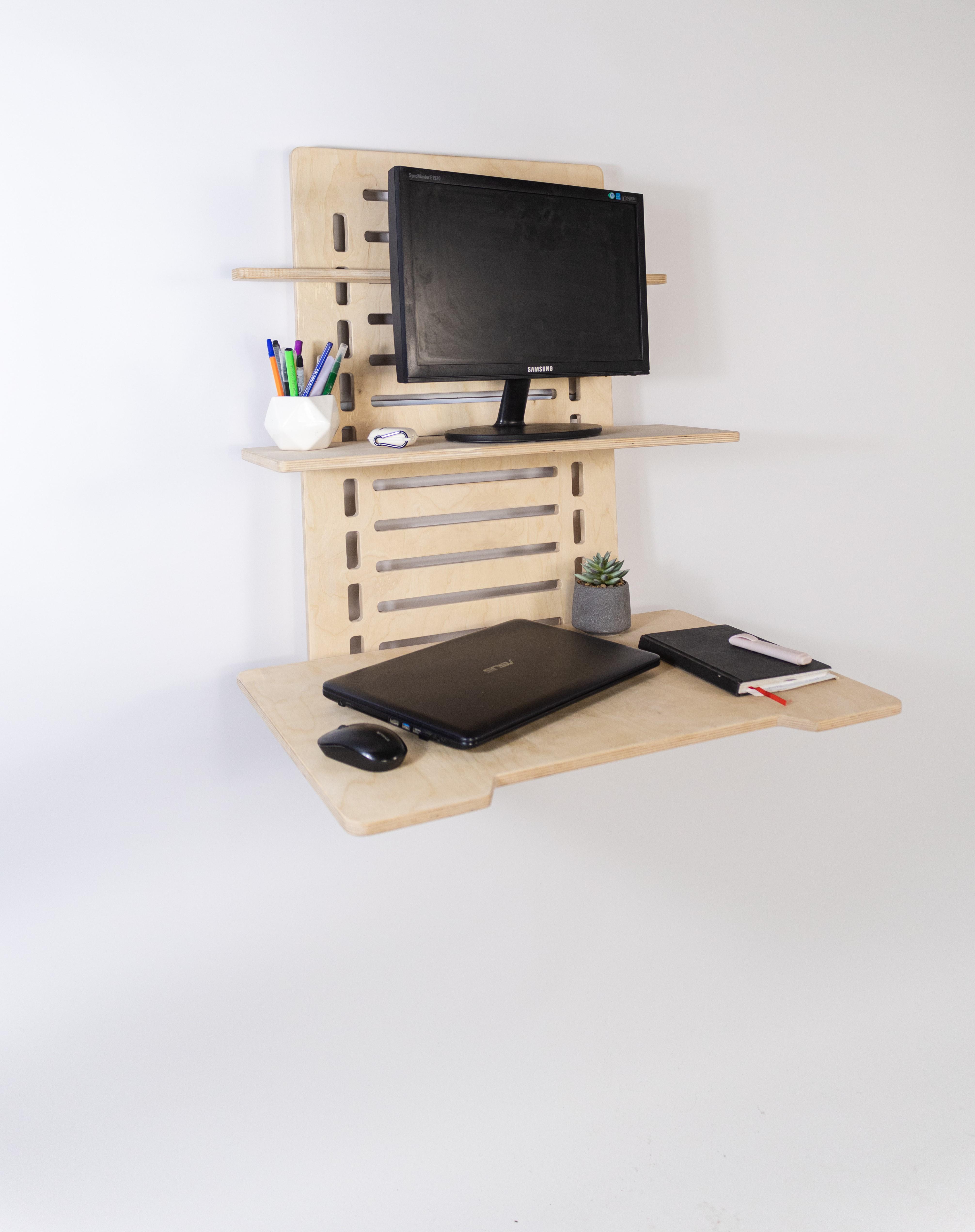 4024x5084  Комплект стіл комп'ютерний трансформер ТО-6/стілець колінний ТО-7  Гранітний/Натуральний • Краща ціна в Києві, Україні • Купити в Епіцентрі