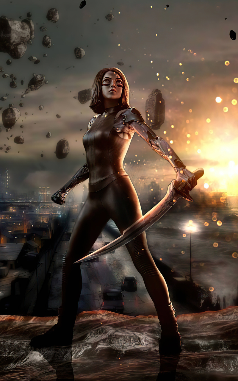 800x1280  Алита Боевой ангел 4K обои #41