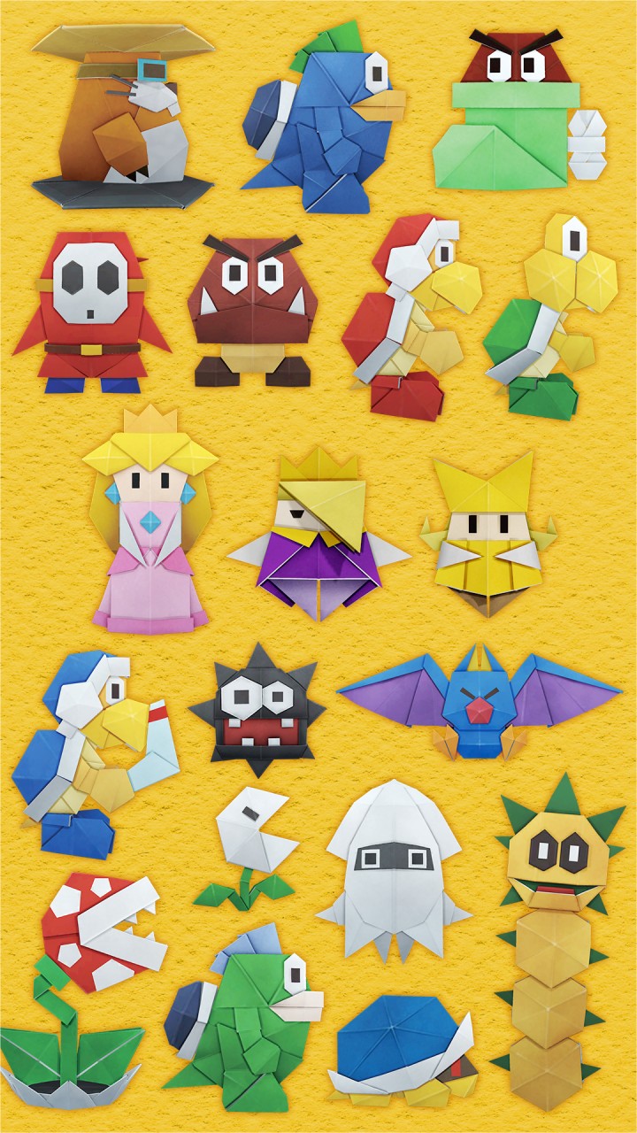 720x1280  Paper Марио: Король оригами обои для телефона от Nintendo LINE! : nintendo