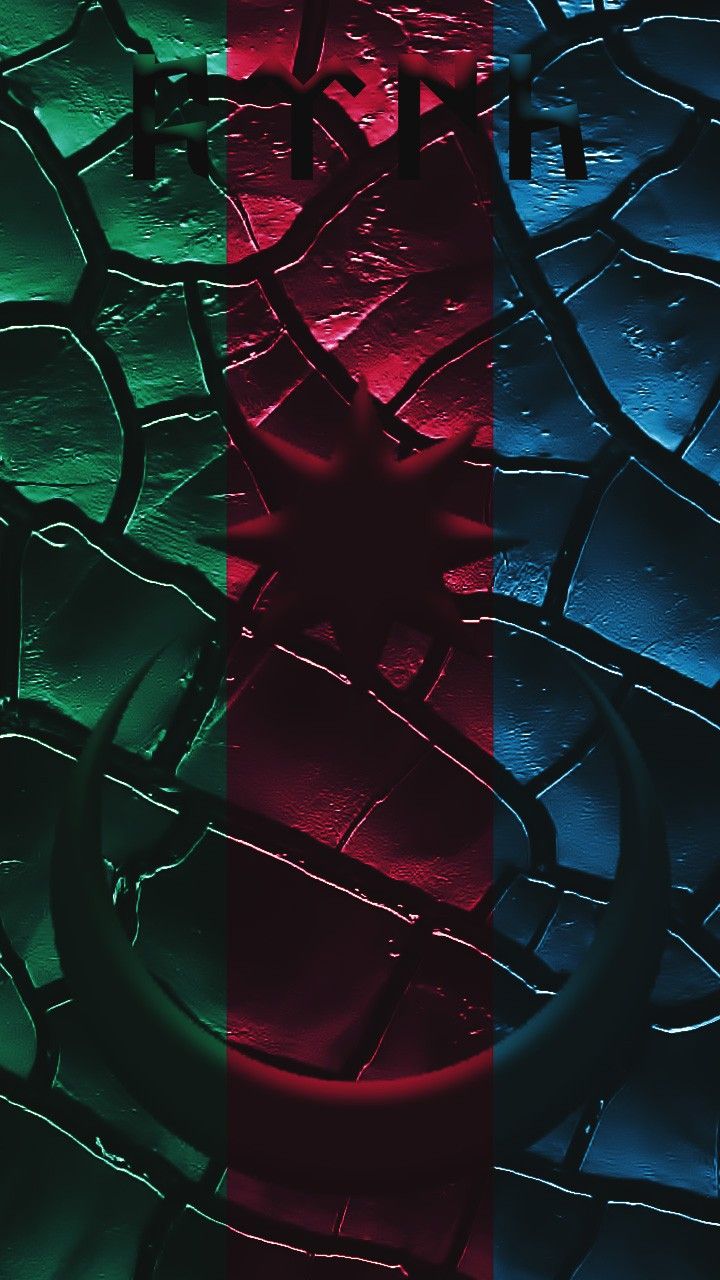 720x1280  Göktürk yazisı, aypara və ulduz divar kagızı. | Флаг Азербайджана, Изображения любви, Azərbaycan