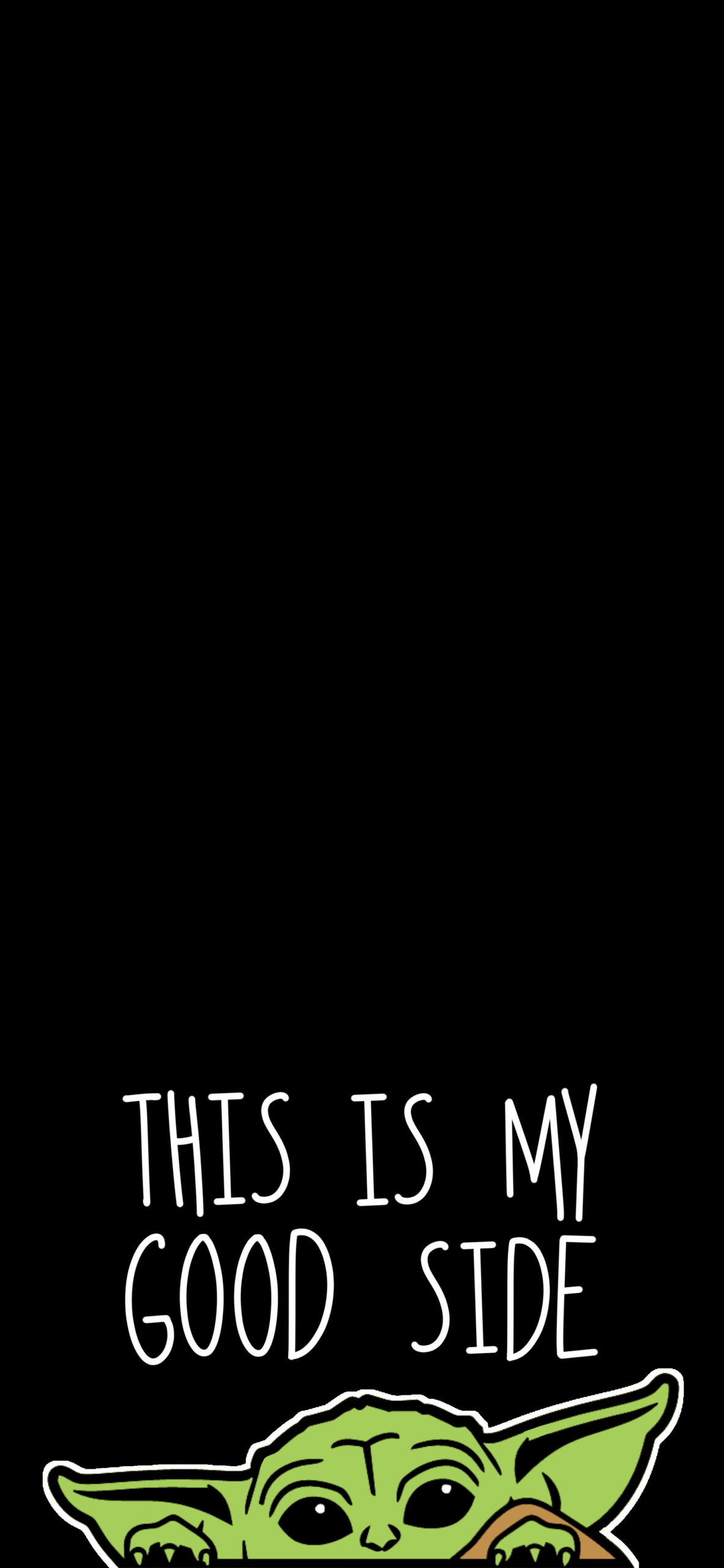 1183x2560  Baby Yoda Black Wallpapers - Забавные обои Baby Yoda iPhone
