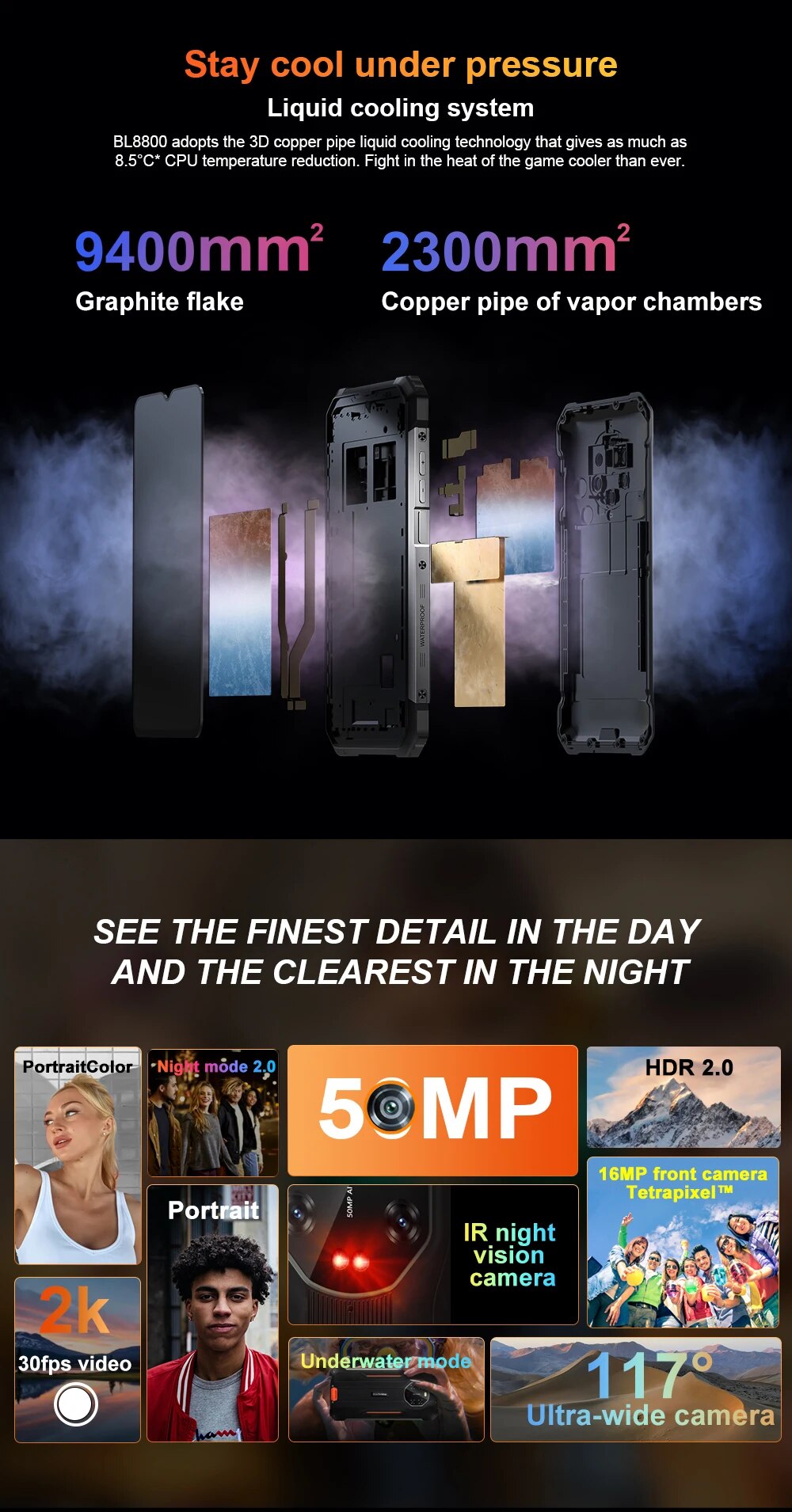 1000x1910  Blackview BL8800, 8 + 128 ГБ, 6,58 дюйма, 8380 мАч | AliExpress